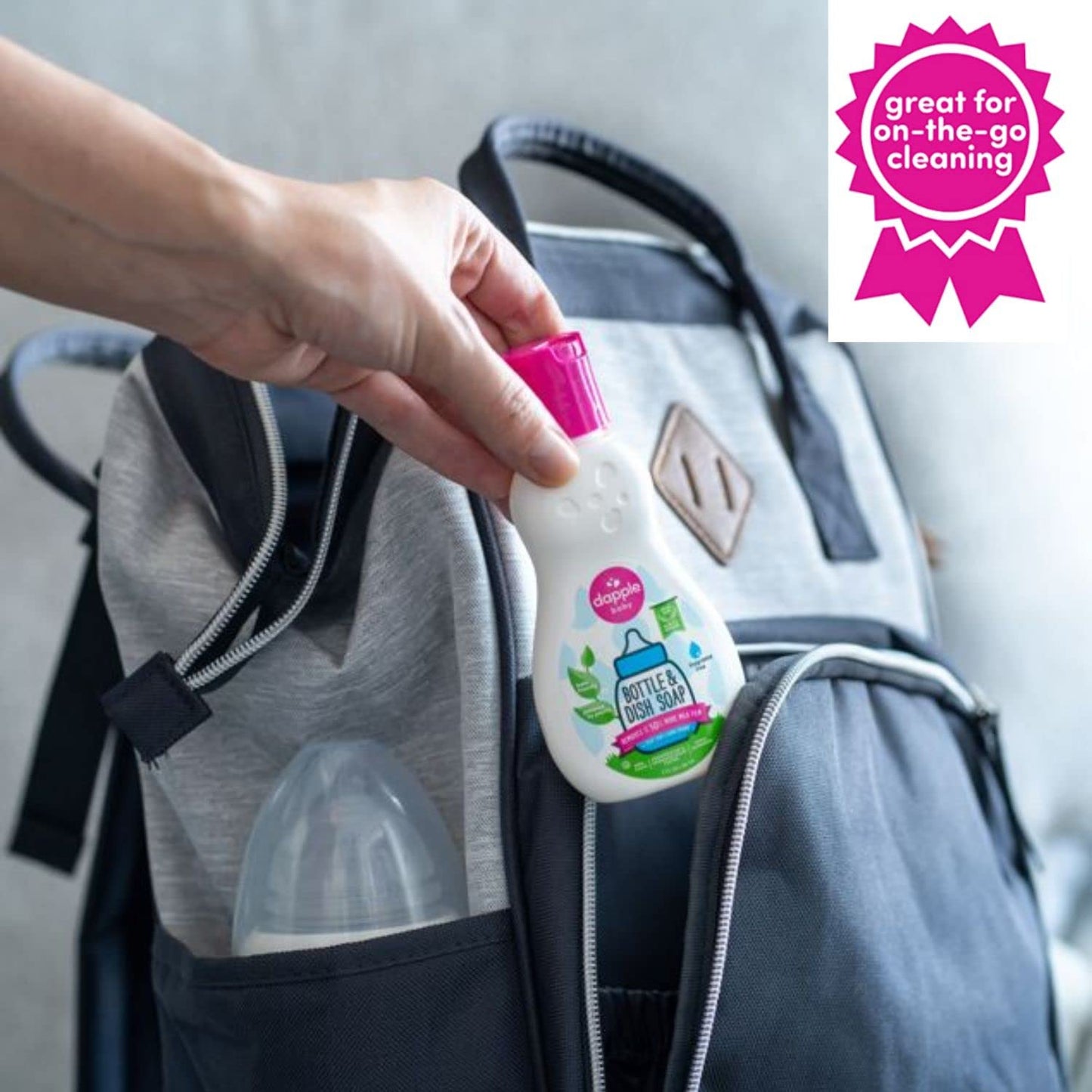 Dapple Baby Bottle & Dish Liquid Fragrance-Free Travel Size 3 oz by Dapple