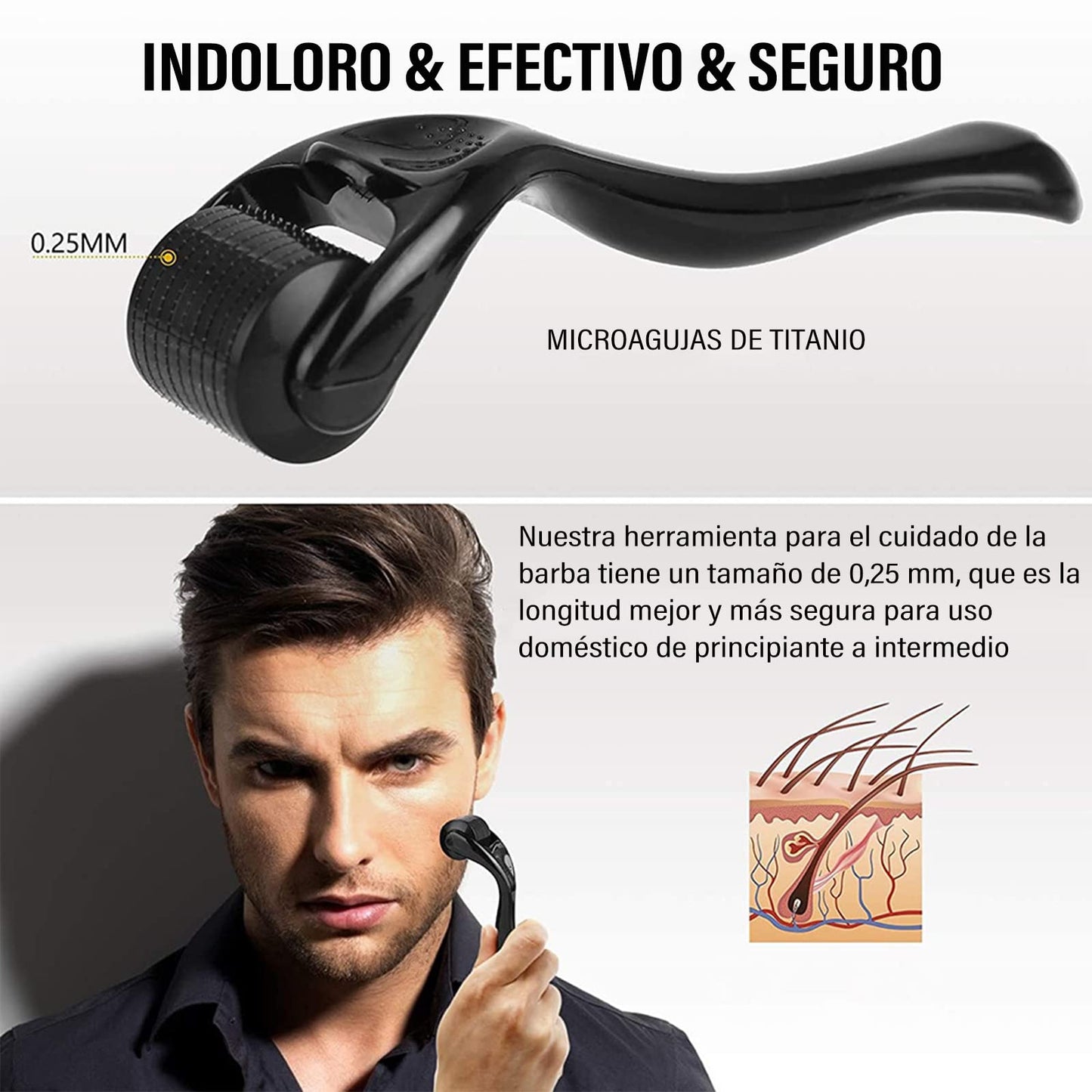 Kit completo de cuidado para barba con crecimiento, accesorios de calidad premium y presentación de lujo - Ideal para regalo para hombres - Incluye aceite, bálsamo, rodillo, shampoo y más - ¡Perfecto para papás!