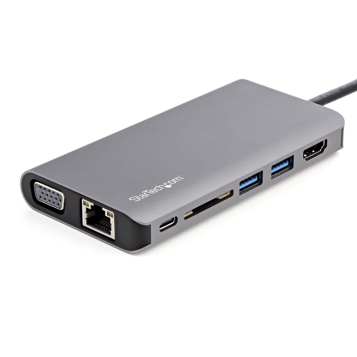 Adaptador USB-C Multipuertos StarTech.com Blanco HDMI VGA 100W PD Lector SD Cable 30cm