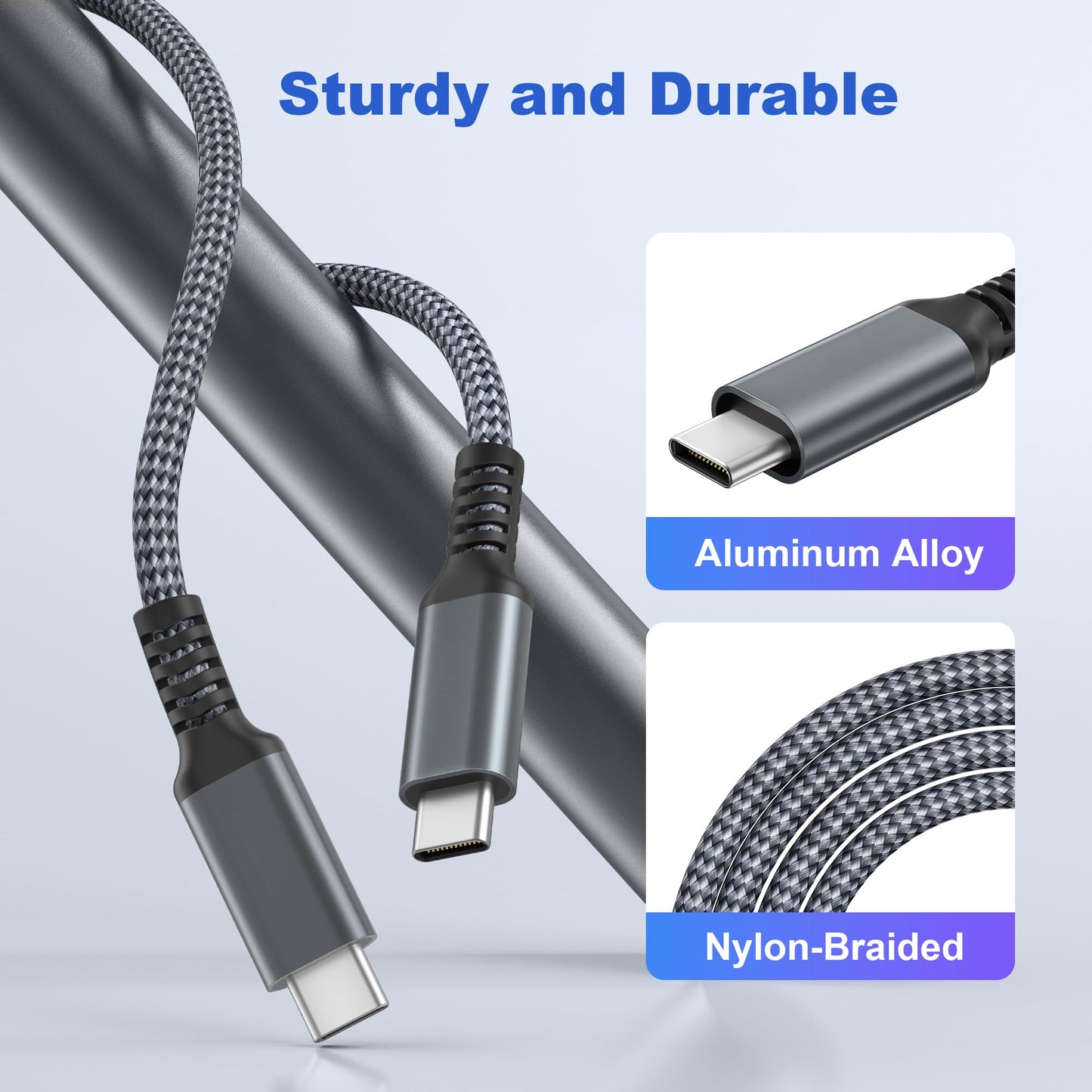 Basesailor Tipo C a C 100W Cable 1M con adaptador USB,Entrega de energía rápida carga de coche PD cable carga para iPhone 16 15 Plus Pro Max,iPad Pro Air 5 4 Mini 6,Samsung Galaxy S24 S23 S22 FE Ultra