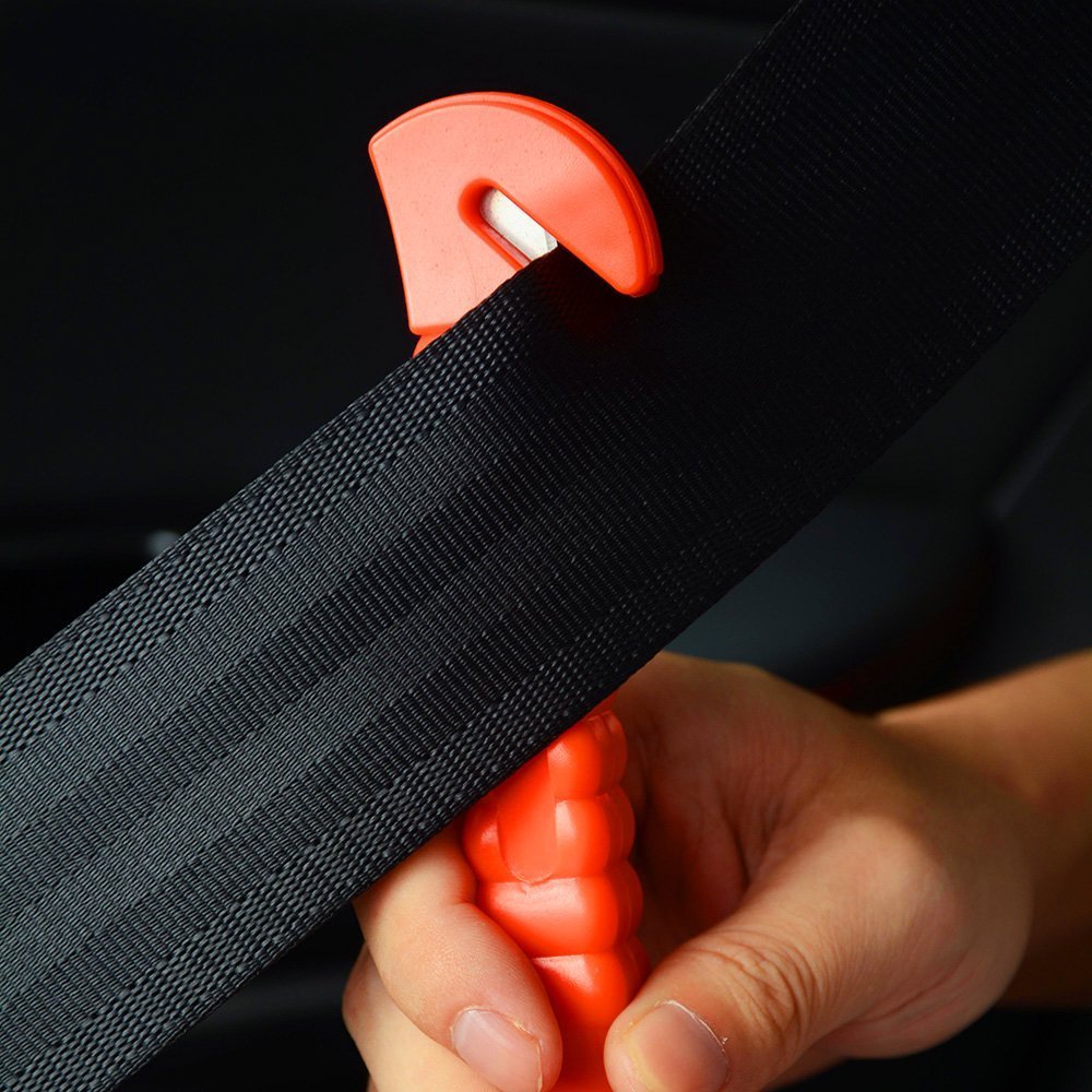 LOYMR - Juego de 2 martillos de seguridad para coche, con cortador de cinturón de seguridad y rompedor de ventana de vidrio, herramienta de escape de emergencia