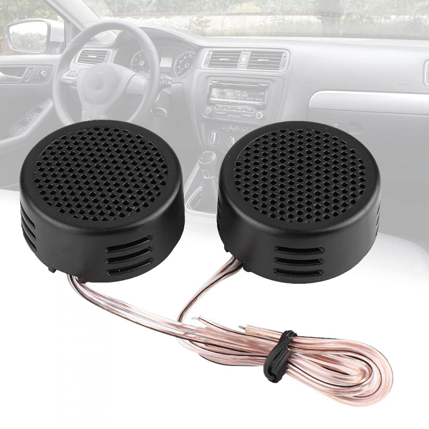 Altavoz de Sonido para Automóvil (par) Negro 12V 500W Mini Altavoz para Automóvil Tweeter de Audio 200 Mm 98dB Altavoz para Automóvil