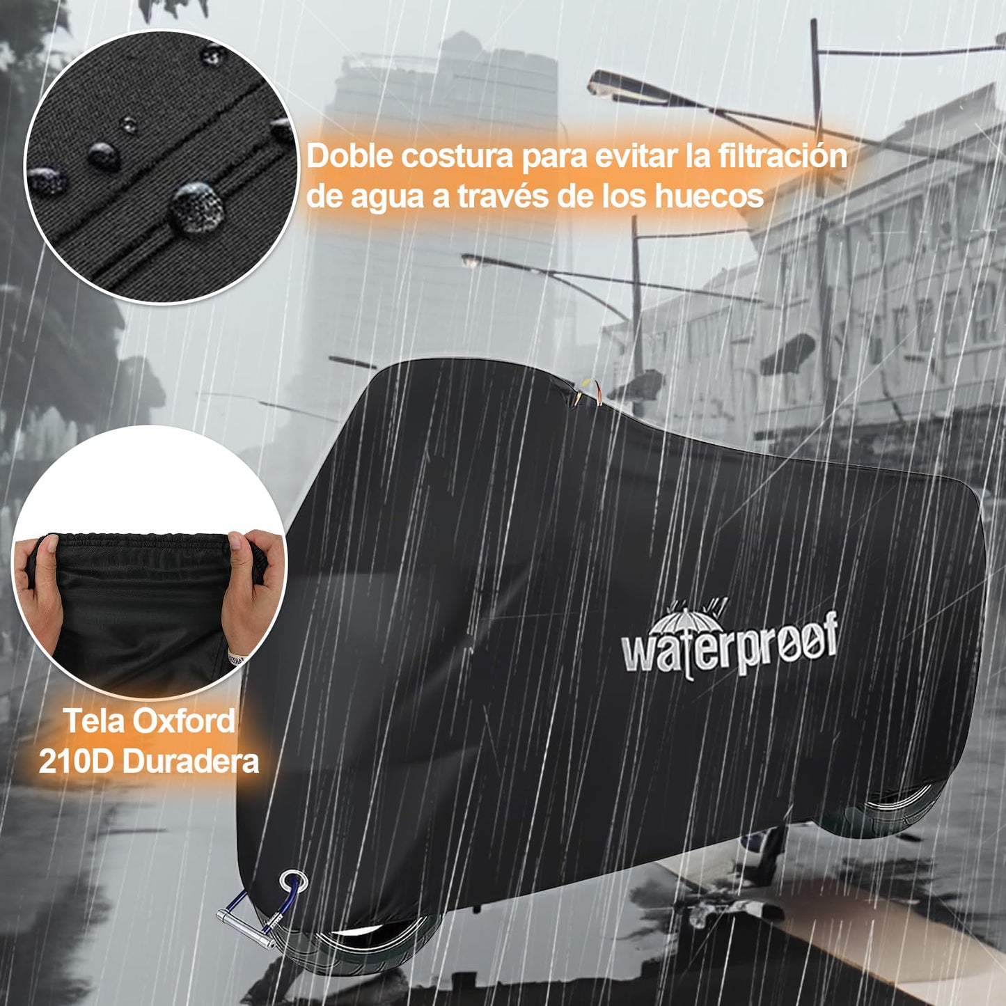 Lubardy - Funda para Moto Cubre para Motoneta Impermeable Cubierta para Motocicleta Impermeable Accesorios Protección contra el Polvo, Escombros