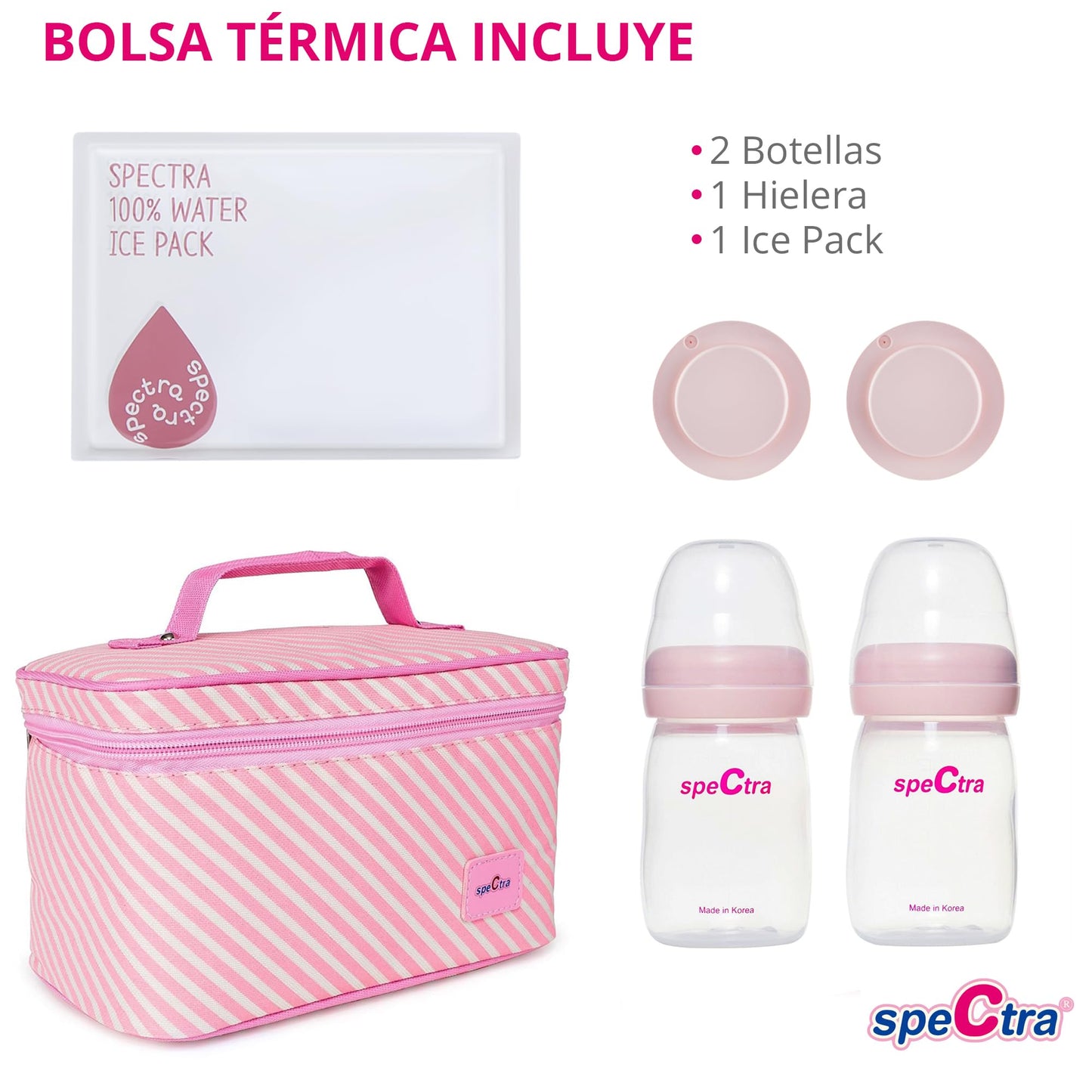 Extractor de Leche Eléctrico Doble Spectra S1 Plus Azul con Batería Recargable y Bolsa Térmica para Almacenamiento