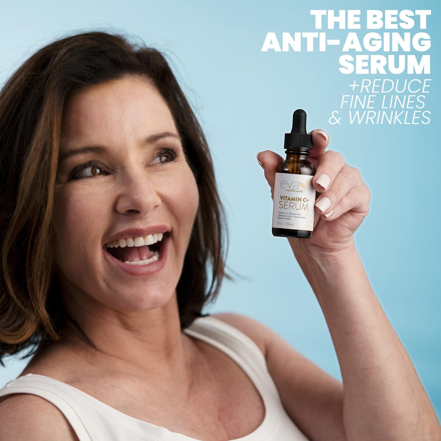 Vitamin C Serum Plus 2% Retinol, 3.5% Niacinamide, 5% Hyaluronic Acid, 2% Salicylic Acid, 10% MSM, 20% Vitamin C - Skin Clearing Serum - Anti-Aging Skin Repair, Supercharged Face Serum (1 oz)