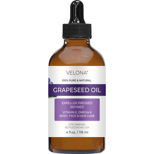 velona Aceite De Semilla De Uva 4 Fl Oz | Aceite Transportador Puro Y Natural | Refinado, Prensado En Frío | Cocina, Piel, Cara, Cuerpo, Cuidado Del Cabello | Usar Hoy - Enjoy Results