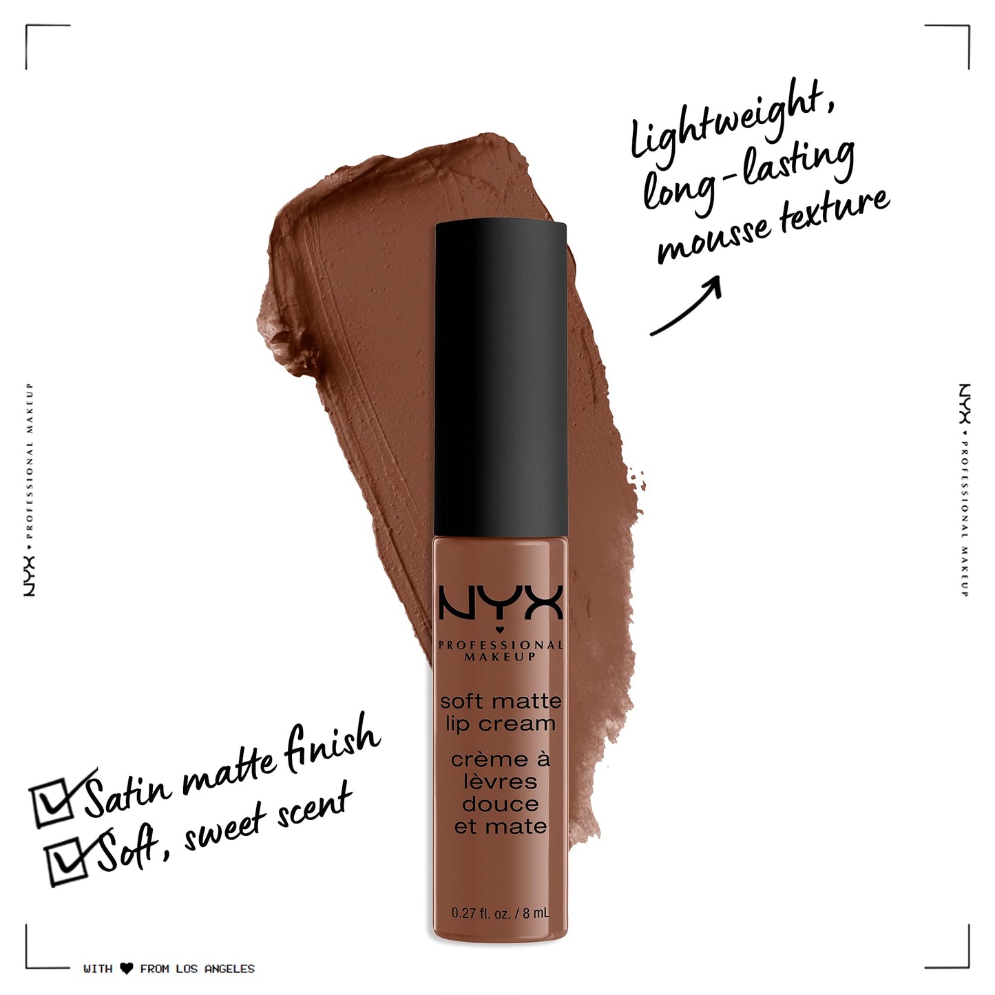 NYX Professional Makeup, Soft Matte Lip Cream, Labial Mate, Tono Berlin, 8ml