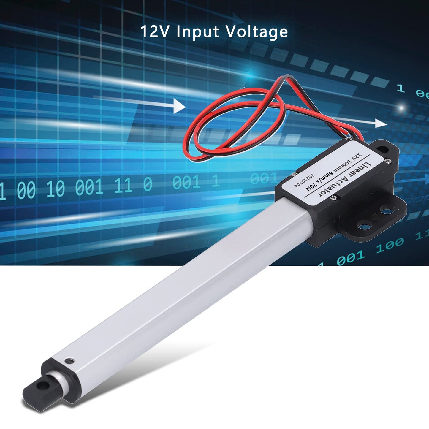 Actuador Lineal Eléctrico Micro de 12V con Carrera de 4 Pulgadas e Interruptor de Límite Integrado para Electrodomésticos
