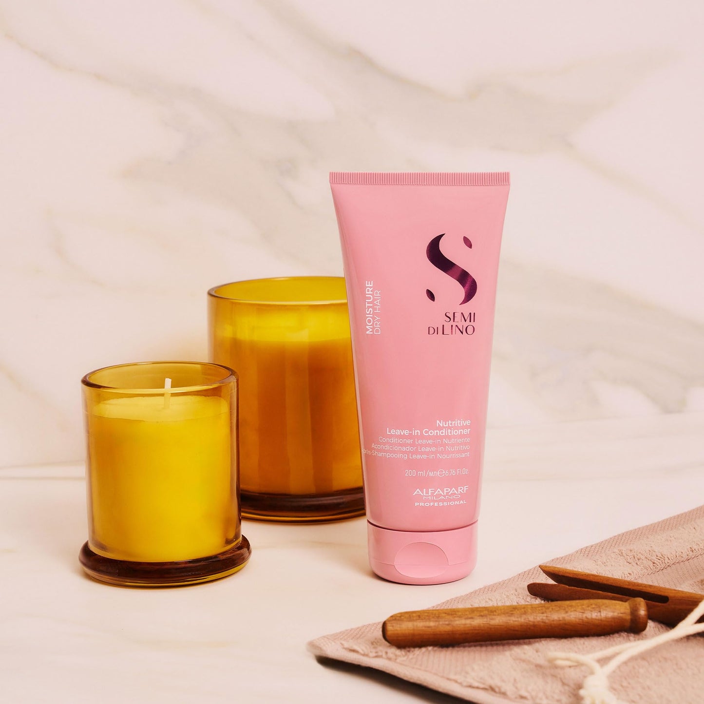 Acondicionador sin Sulfato Alfaparf Milano Semi Di Lino Moisture Nutritive para Salón Profesional - Protege el Color y Nutre el Cabello