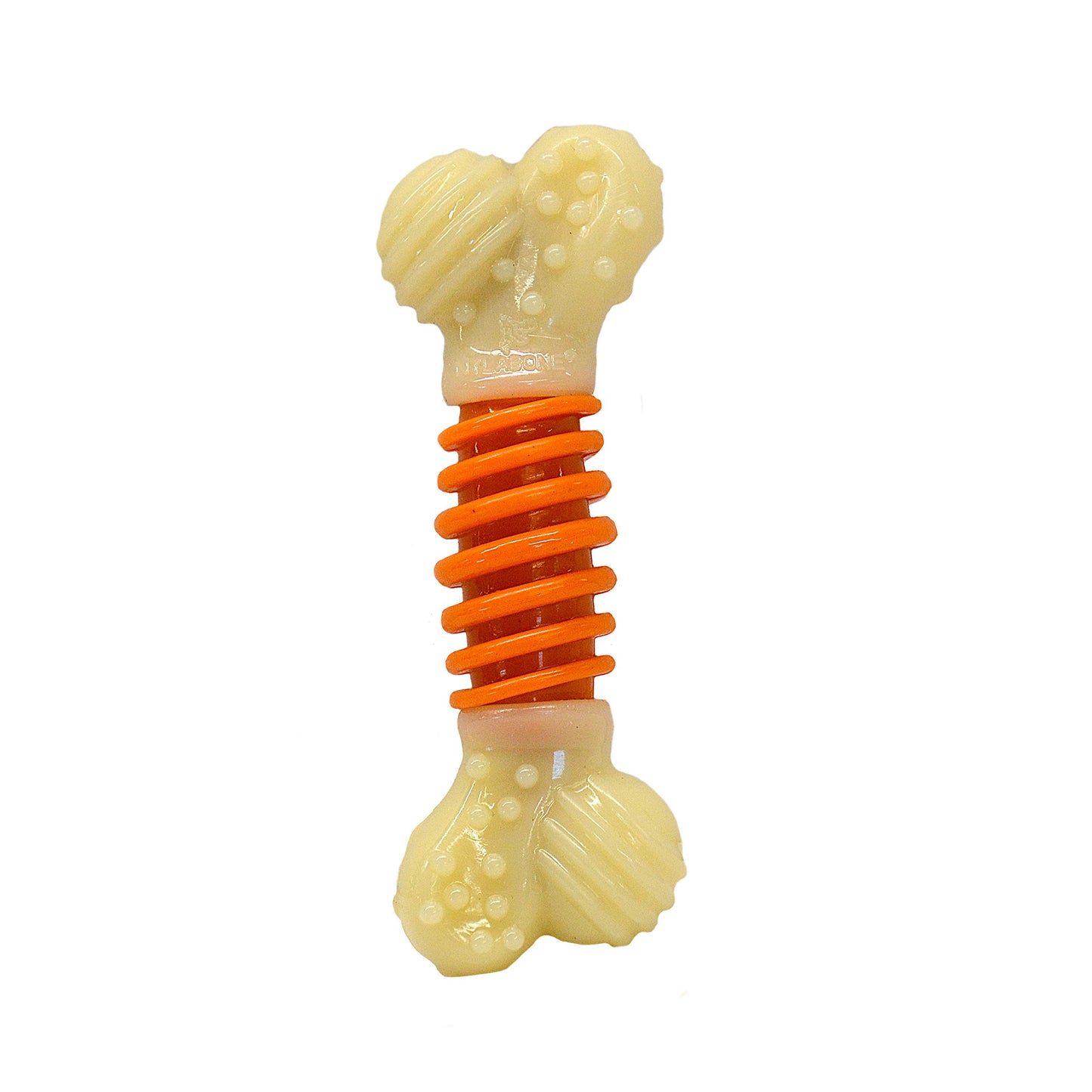 Juguete Masticador Dental Nylabone Natural Sabor a Tocino Pro Action Bone Mediano