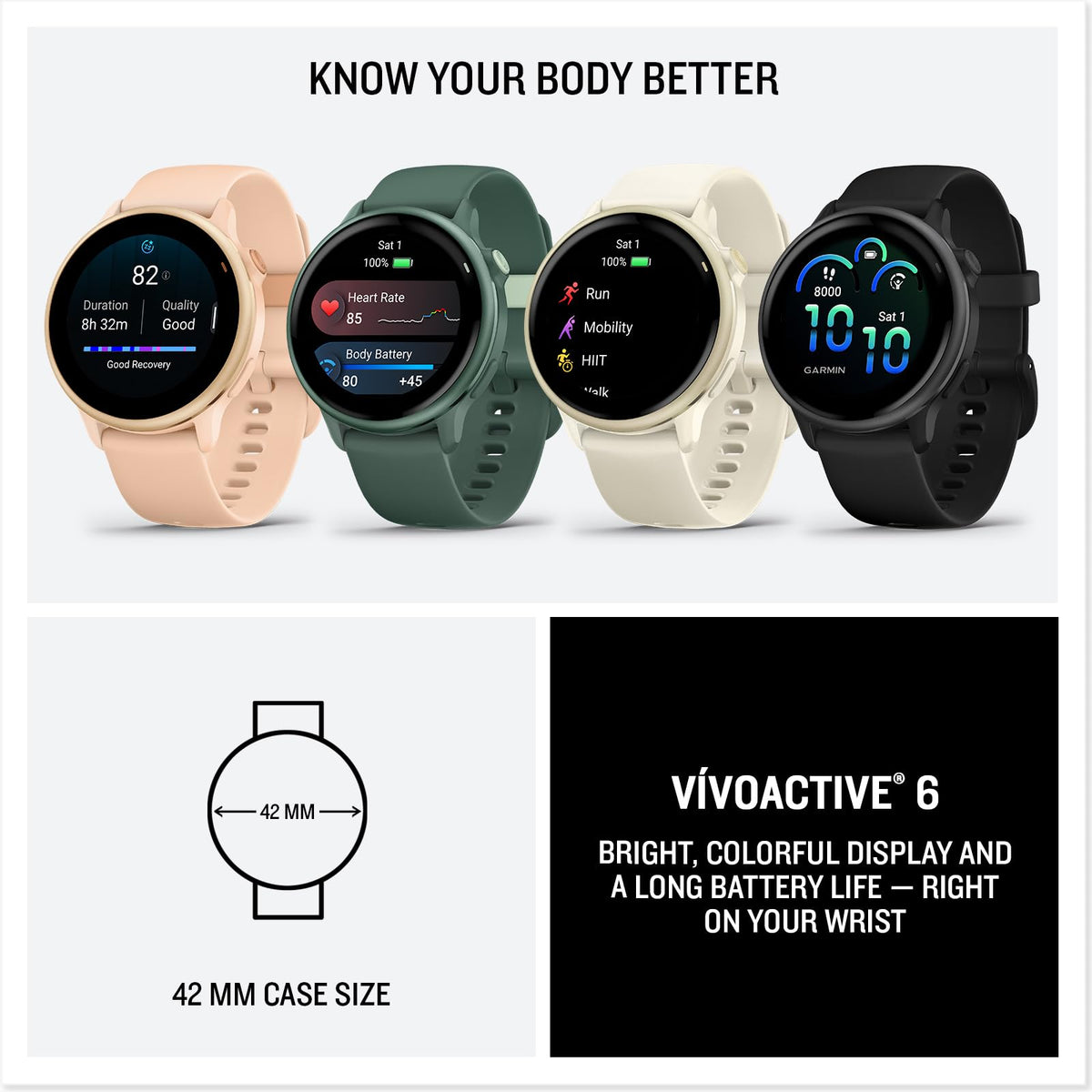 Reloj Inteligente GPS Garmin vívoactive 6 Negro AMOLED Hasta 11 Días de Batería