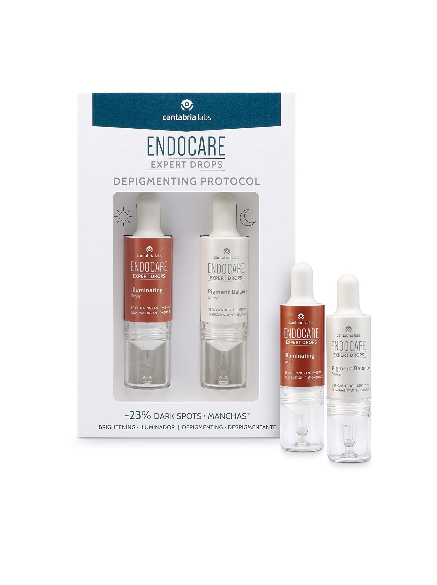 CANTABRIA LABS ENDOCARE Expert Drops Protocolo Despigmentante (2 x 10ml) para dia y noche