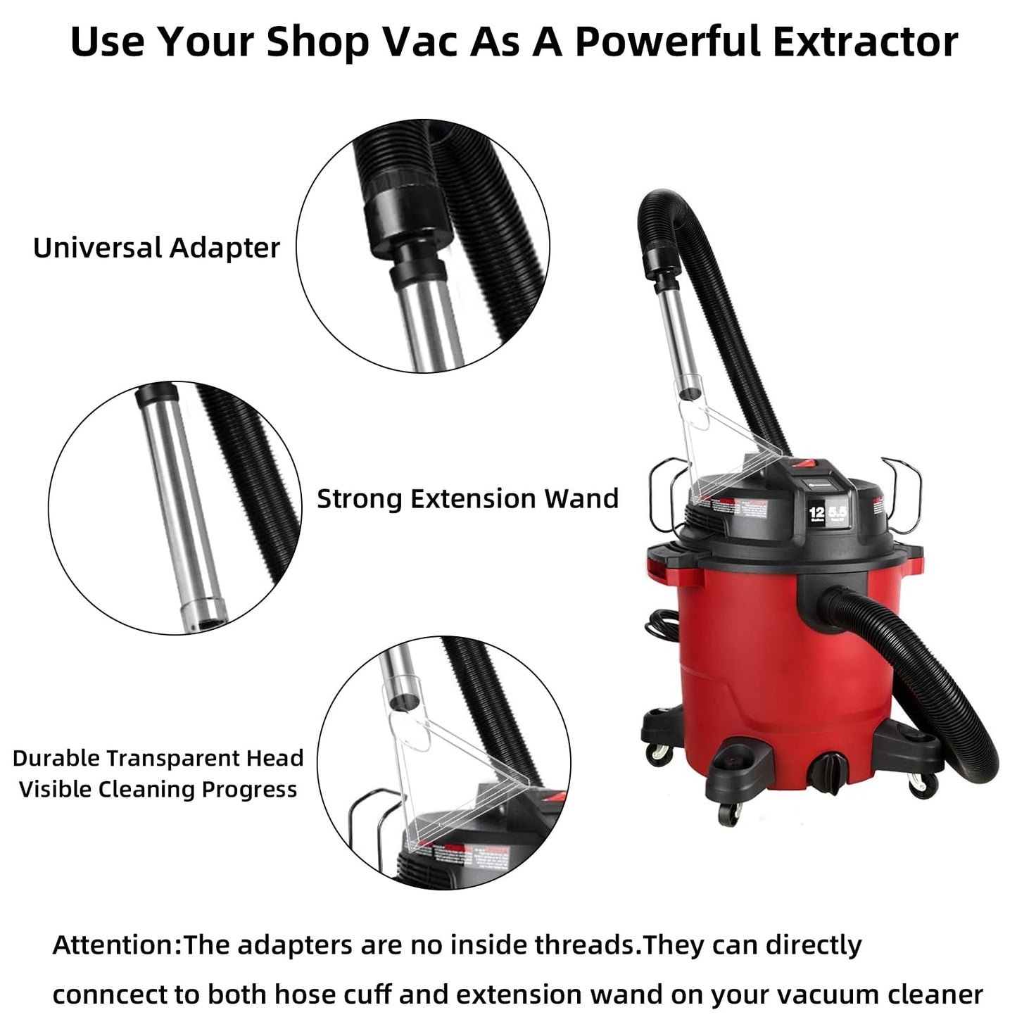 Accesorio de Aspiración JONFLYER Shop Vac para Alfombras y Coches