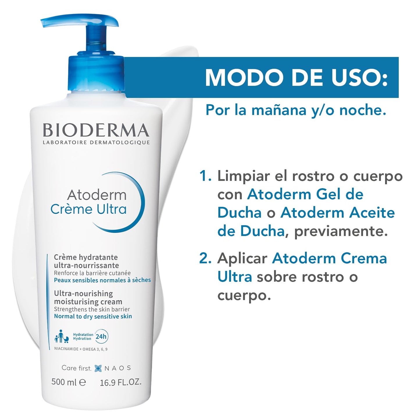 Bioderma | Atoderm Crema Nutritiva Que Hidrata Y Protege 500ml