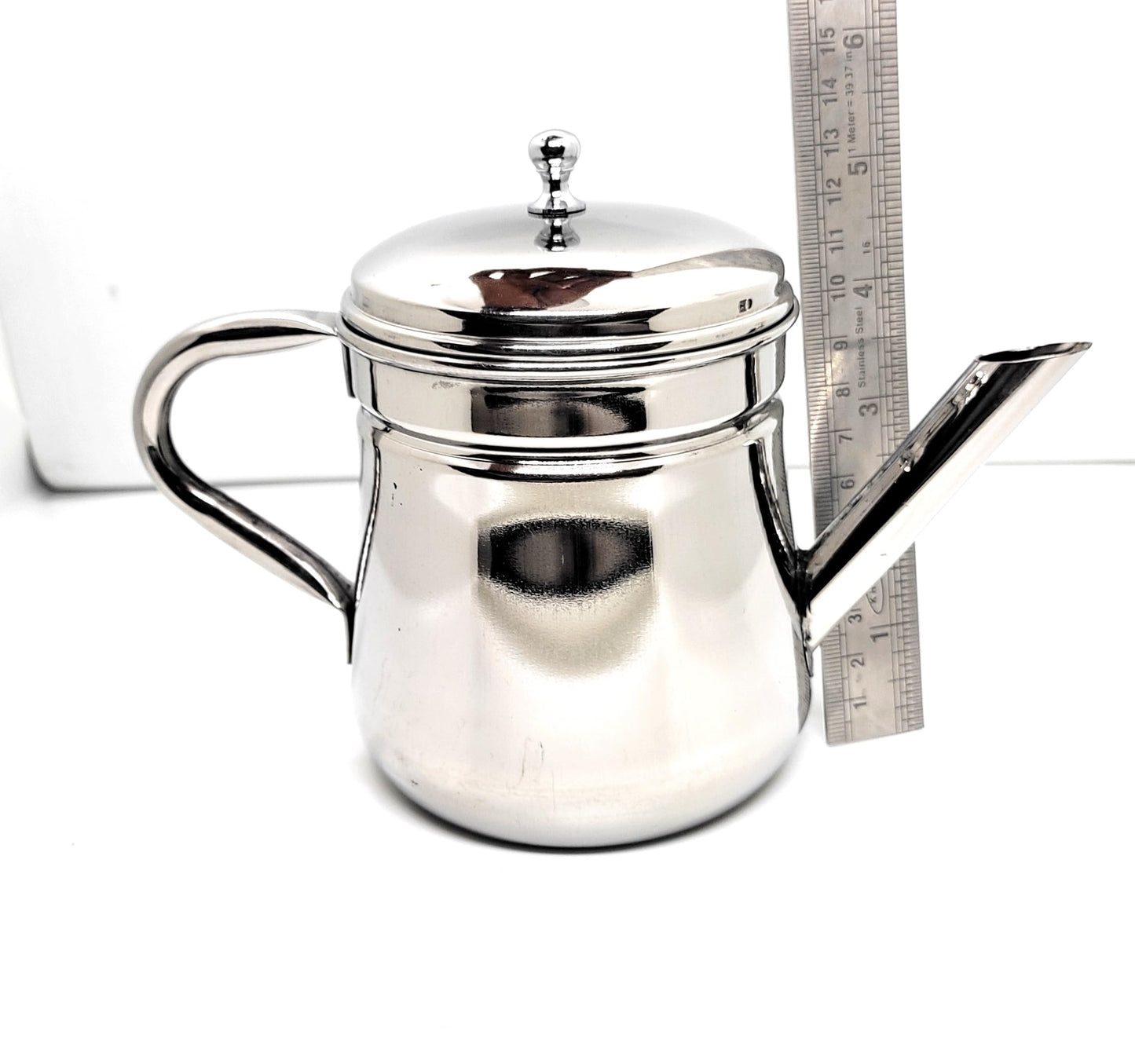 KERAM - Cafetera Percoladora, 10.8 fl oz (300 ml), capacidad de 4-6 tazas, acero inoxidable, cafetera portátil para acampar no eléctrica