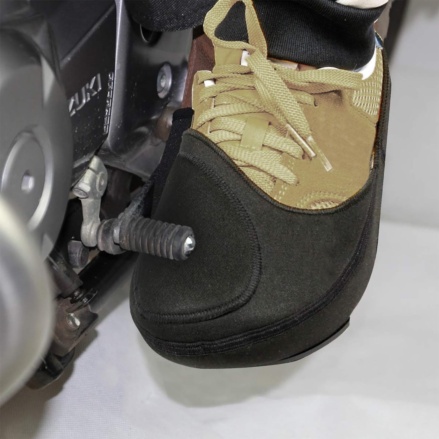 Accesorios de Cambio de Marchas para Motocicleta Antideslizantes Protector de Botas Moto Negro