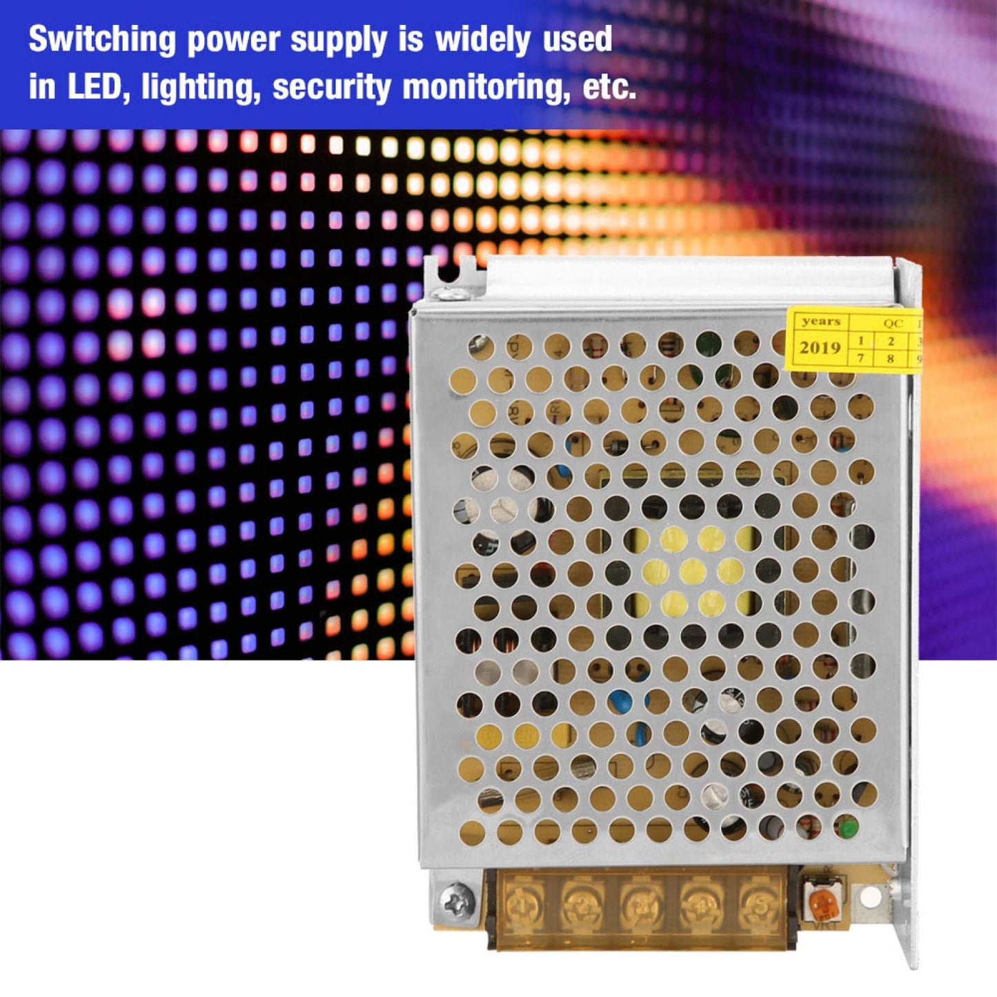 Transformador de Potencia de Voltaje Constante 110V-220V AC 24V/2A Convertidor de Voltaje de Modo de Conmutación