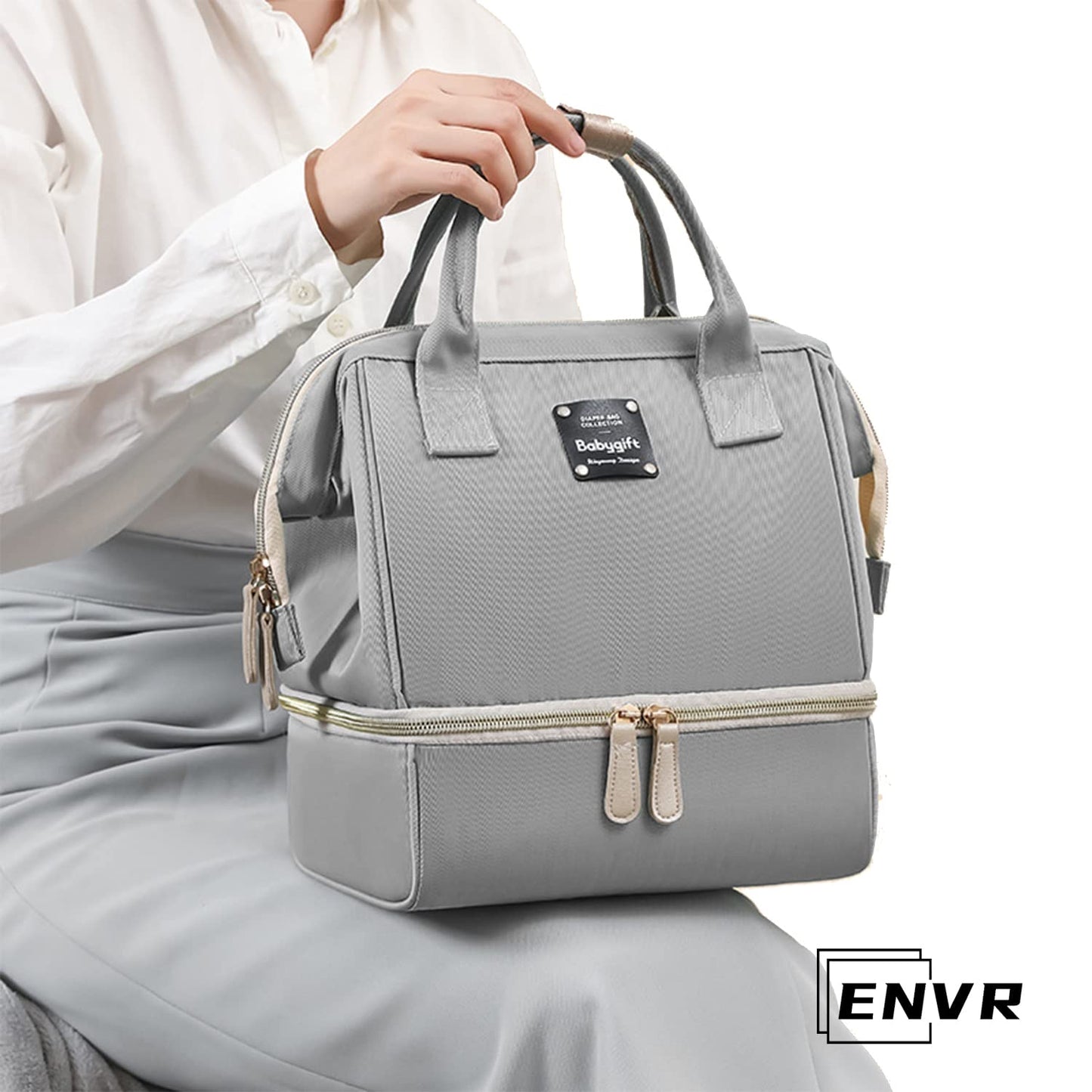 ENVR Hielera para Leche Materna, Bolsa Enfriador de Leche Materna de Doble Capa con 2 Hielo, Bolsa Termica Leche Materna que Mantenga Leche Materna Fresca Durante 8-9 horas, Ideal para Viaje y Trabajo