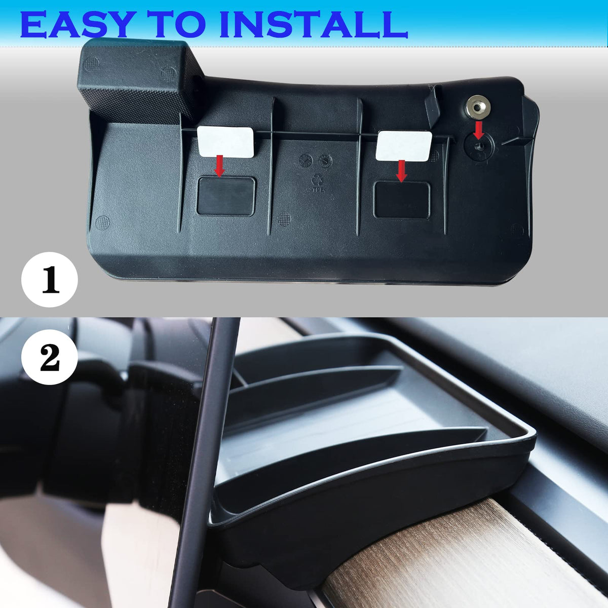 yhcdsea Tesla Modelo 3 Modelo Y Organizador de Consola Central Tablero Bandeja Oculta Soporte para Gafas de Sol Accesorios Interiores Caja de Almacenamiento Detrás de La Pantalla