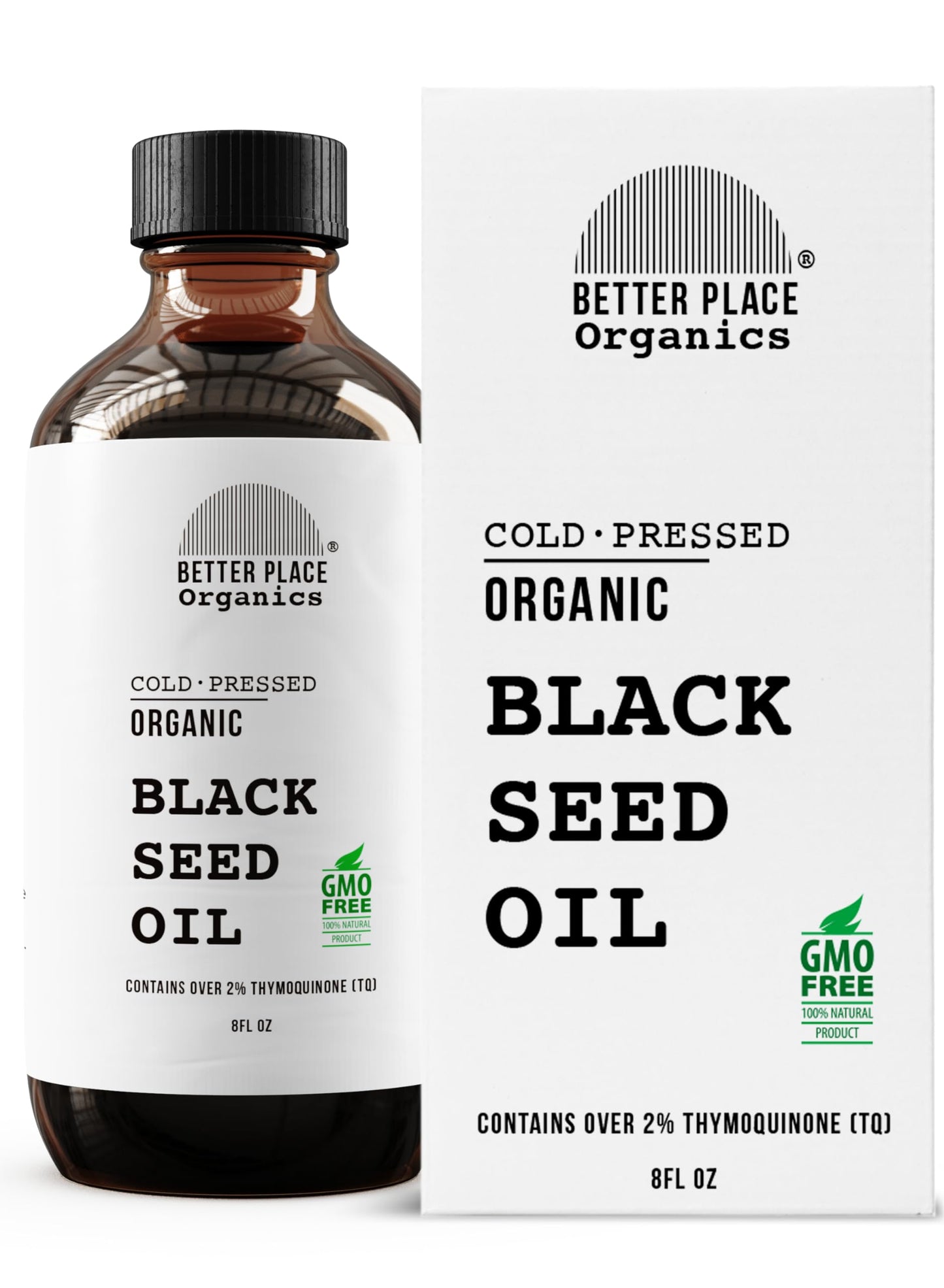 BETTER PLACE ORGANICS- Aceite de semilla negra orgánico | Líquido puro 100% virgen prensado en frío | Súper antioxidante | Uso externo en