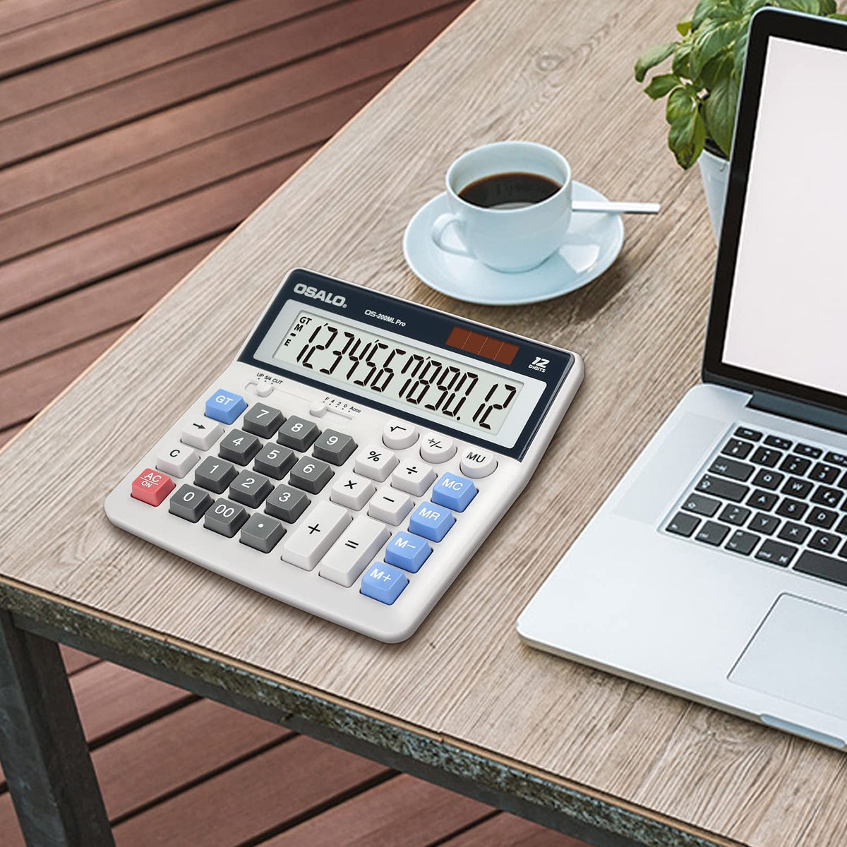 Calculadora de Escritorio OSALO Pantalla Extra Grande Dígitos para Oficina