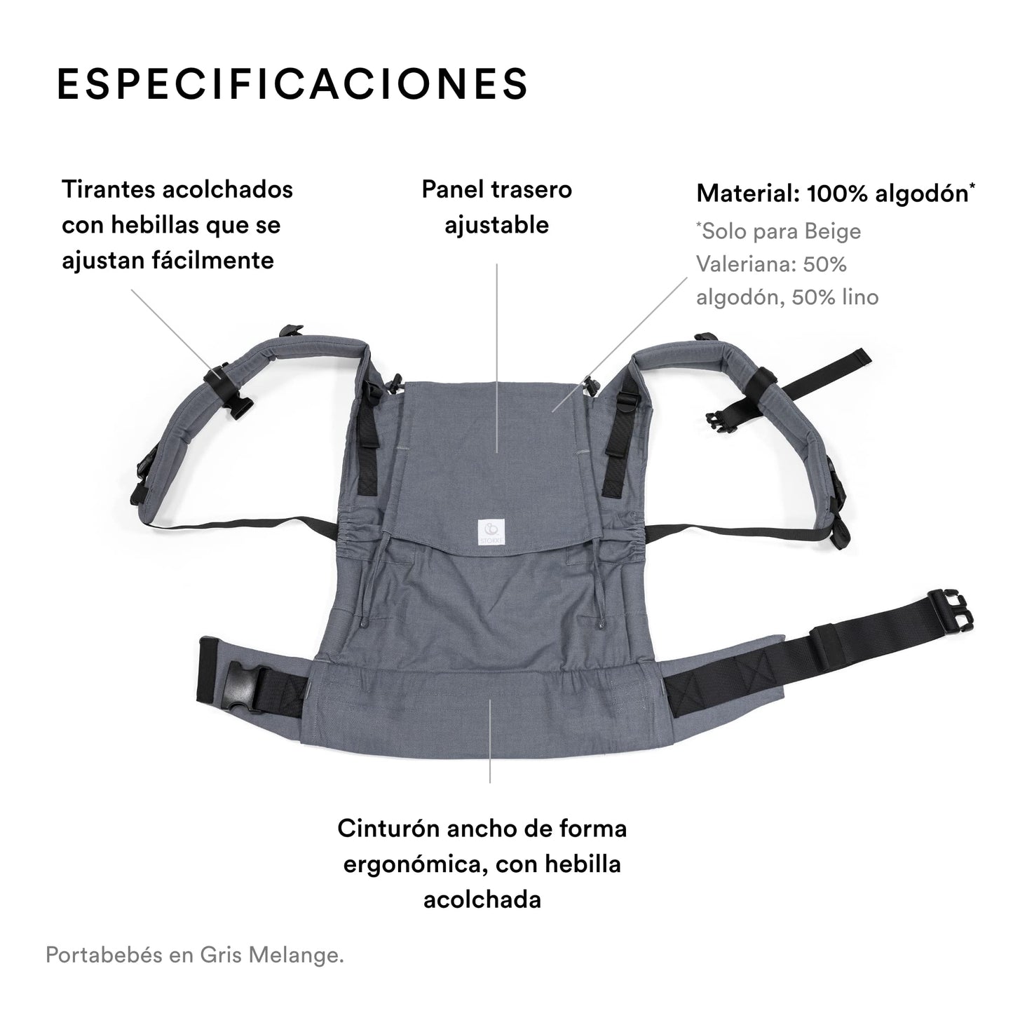 Portabebés Stokke Limas Verde Oliva Ergonómico y Ajustable para Bebés Recien Nacidos