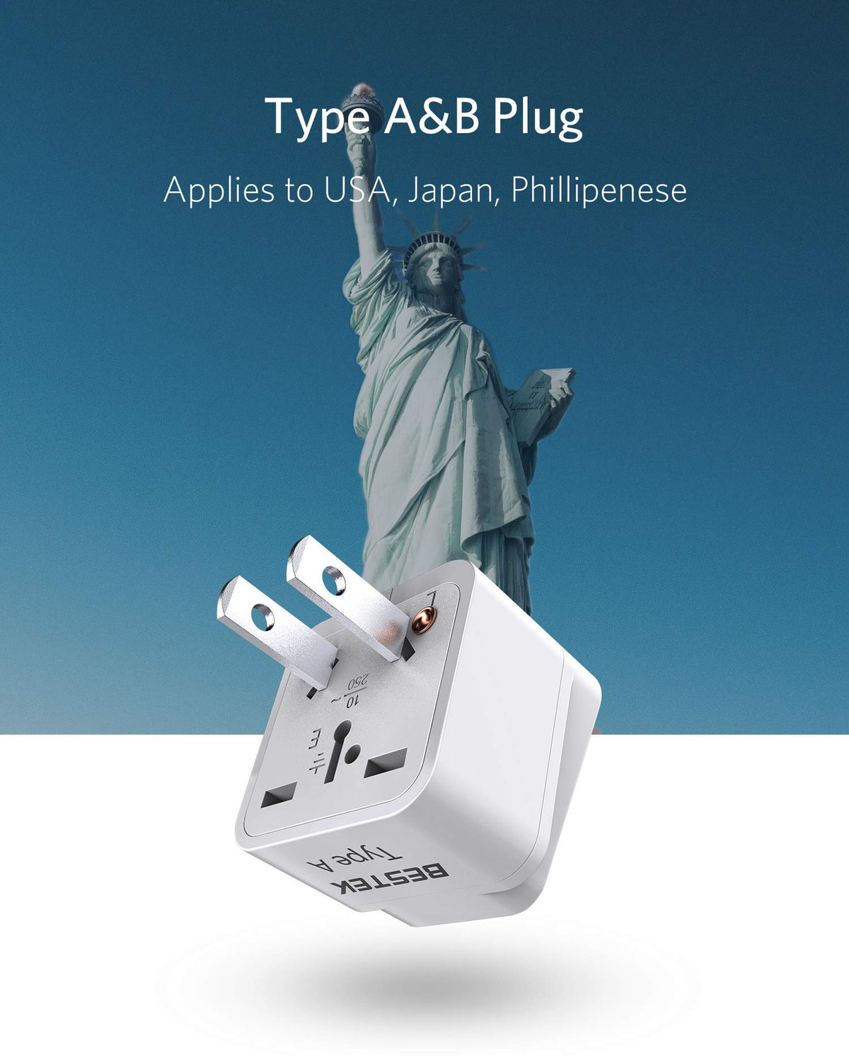 Adaptador Universal de Viaje Bestek USA Japan Tipo 4