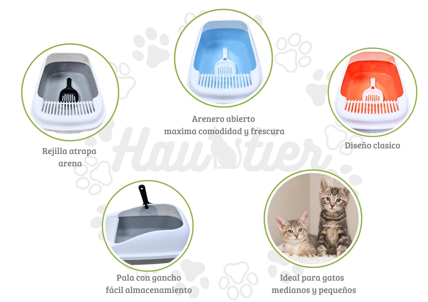 HAU TIER Arenero Abierto Basico Varios Colores Hautier (Gris)
