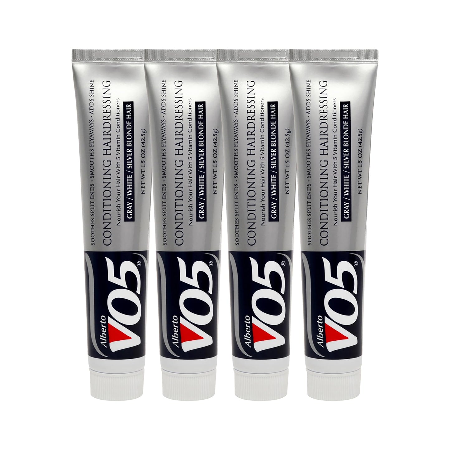 VO5 Conditioning Hairdressing Gray or White or Silver Blonde Hair, 1.5 Oz (Pack of 4) by Alberto VO5