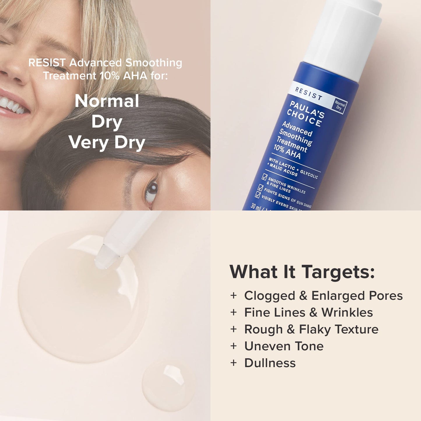 Paula's Choice RESIST Advanced Smoothing Treatment 10% AHA Serum, Glycolic Acid Exfoliator