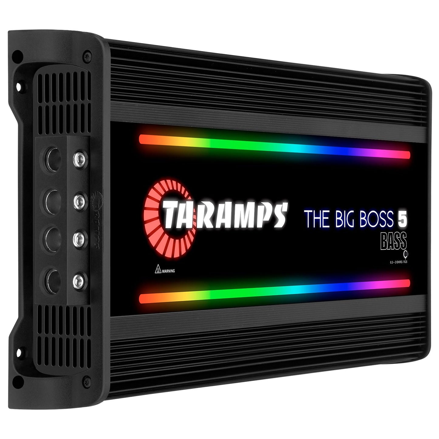 Amplificador Digital Monobloque Taramps Negro de 5000 Vatios Rms con Efectos RGB para Sistema de Audio de Coche
