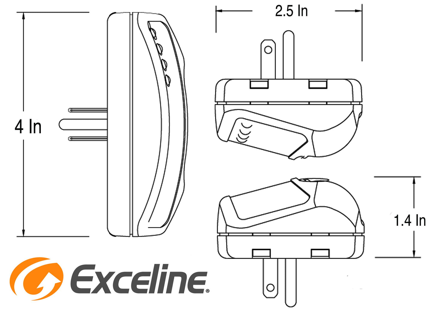 Protector de Voltaje Exceline Multiproposito para Electrodomésticos