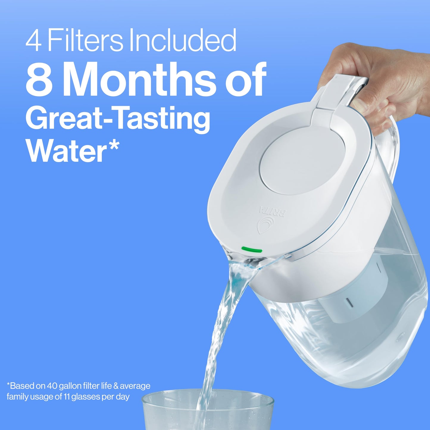 Brita Longlast FiltroS de Rpuesto Estándar, Color Blanco - 1 Caja x 4 Piezas