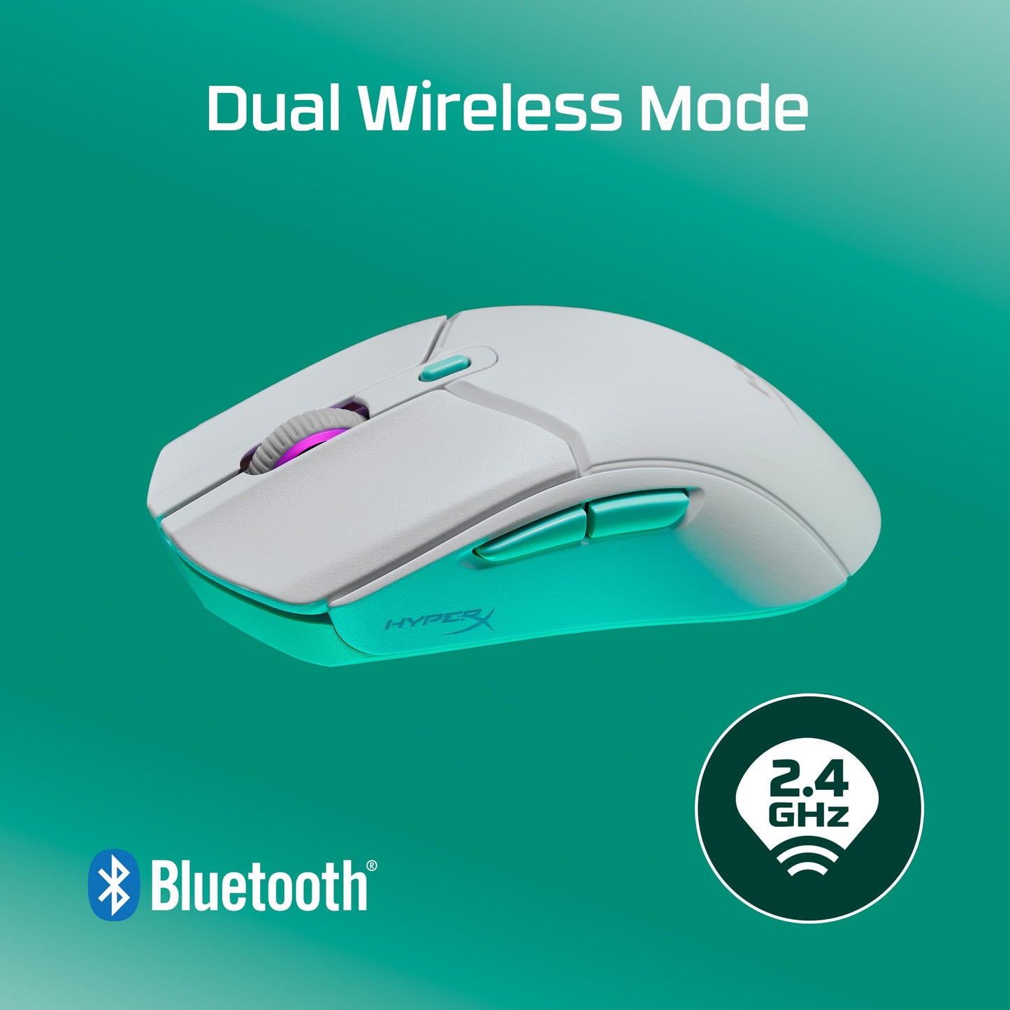 HyperX Mouse Pulsefire Haste 2 Core Inalámbrico - para Juegos/Gaming, Batería de Larga duración, Ligero, Sensor de núcleo Personalizado, Conectividad inalámbrica Dual, Negro (8R2E6AA)