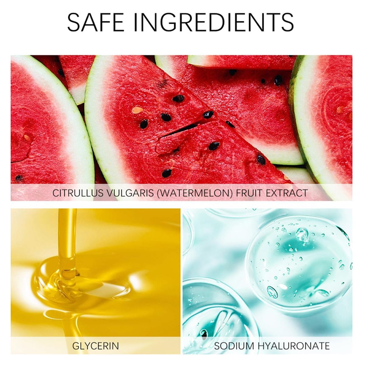 Watermelon Glow Dew Drops Suero de niacinamida, suero facial ligero y humectante con ácido hialurónico, suero facial hidratante con ácido hialurónico glicerina vitamina E