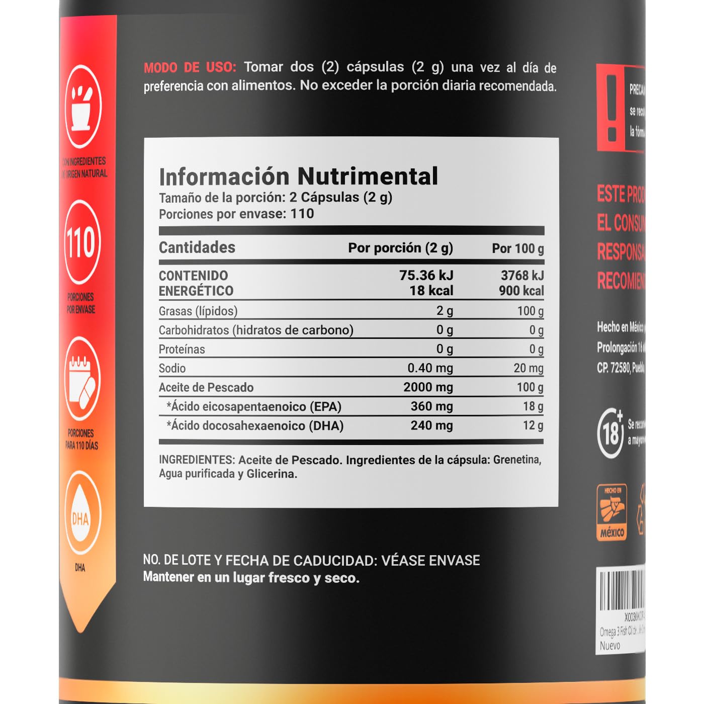 Aceite de Pescado Omega 3 B Life 220 Cápsulas Naturales