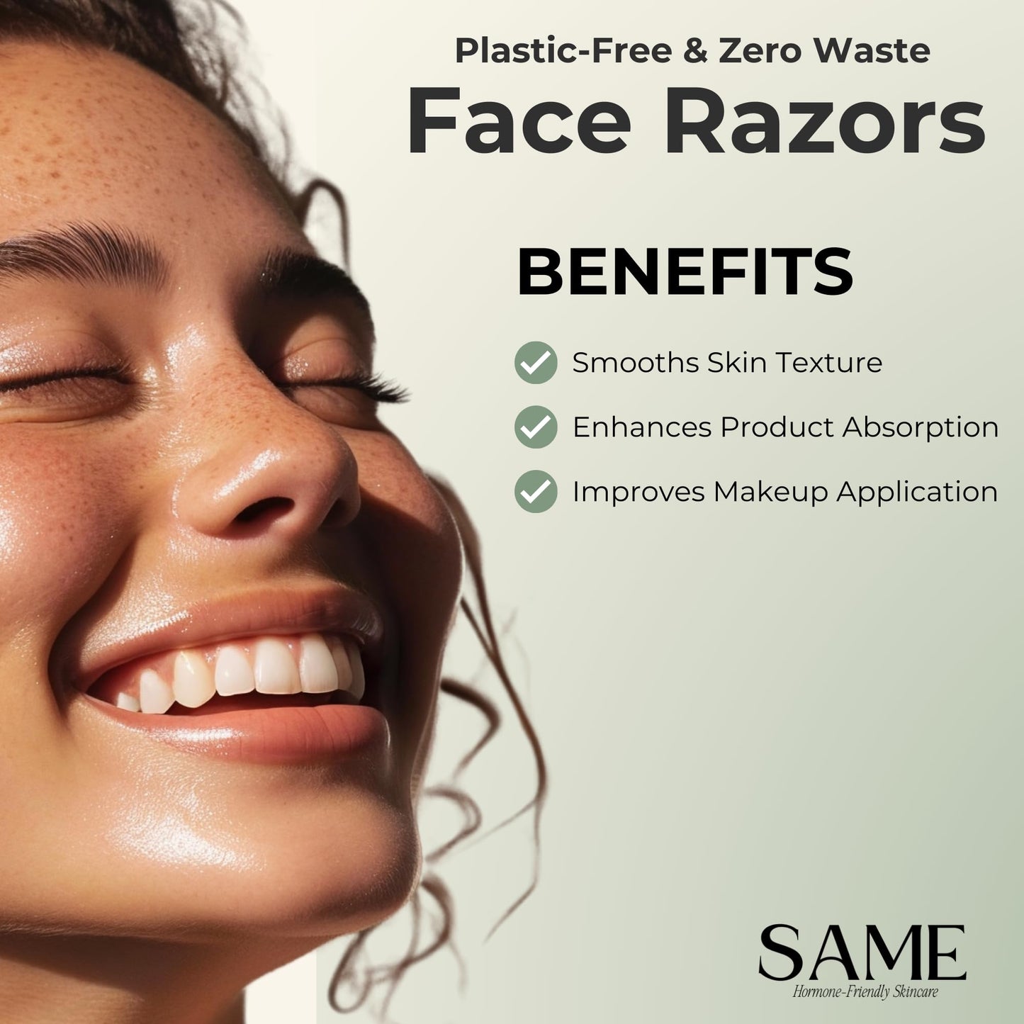 Same Maquinilla De Afeitar Dermaplane Para El Cuidado De La Piel, Paquete De 4, Maquinillas De Afeitar Compostables Para Mujeres Y Hombres, Afeitadora Facial Exfoliante Sin Plástico Para Depilación De