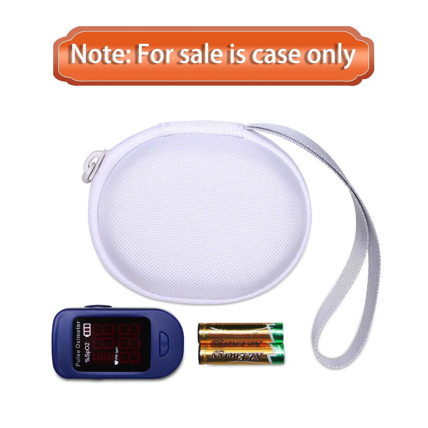 Funda para oxímetro de pulso blanco para Zacurate, Innovo, Vibeat, iHealth, Santamedical, oxímetro de pulso para niños, monitor de saturación de oxígeno en sangre (solo caso)