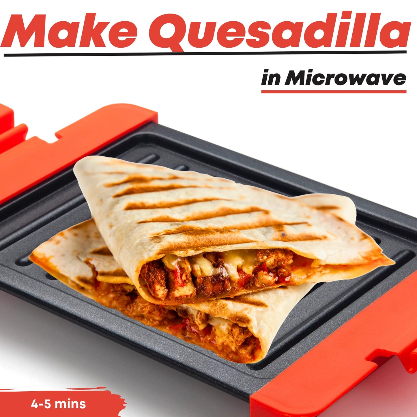 Maconee - Sandwichera de microondas | Máquina de queso para microondas | Utensilios de cocina tostador para microondas | Prensa Panini | Cocina rápida y apta para lavaplatos, color naranja