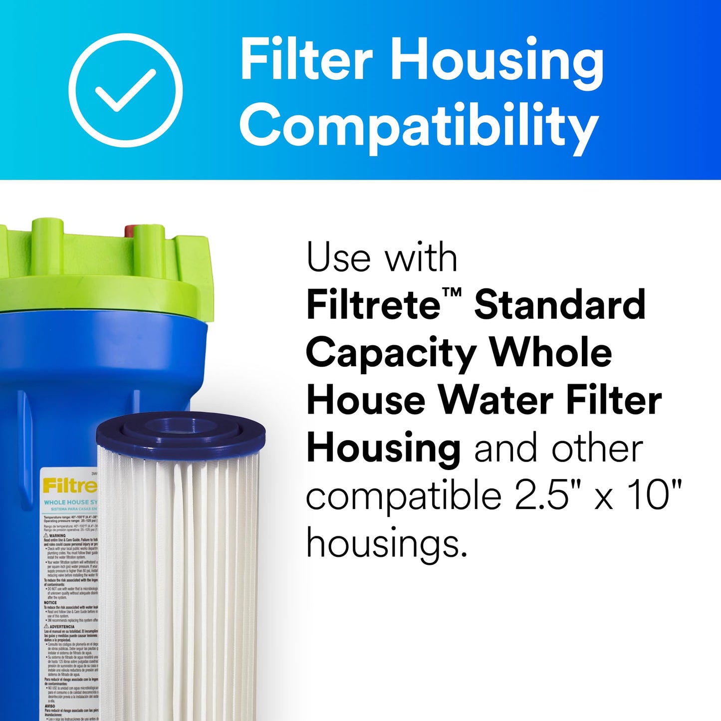 Sistema de Filtro de Agua Filtrete Azul y Blanco con Capacidad para la Casa Entera