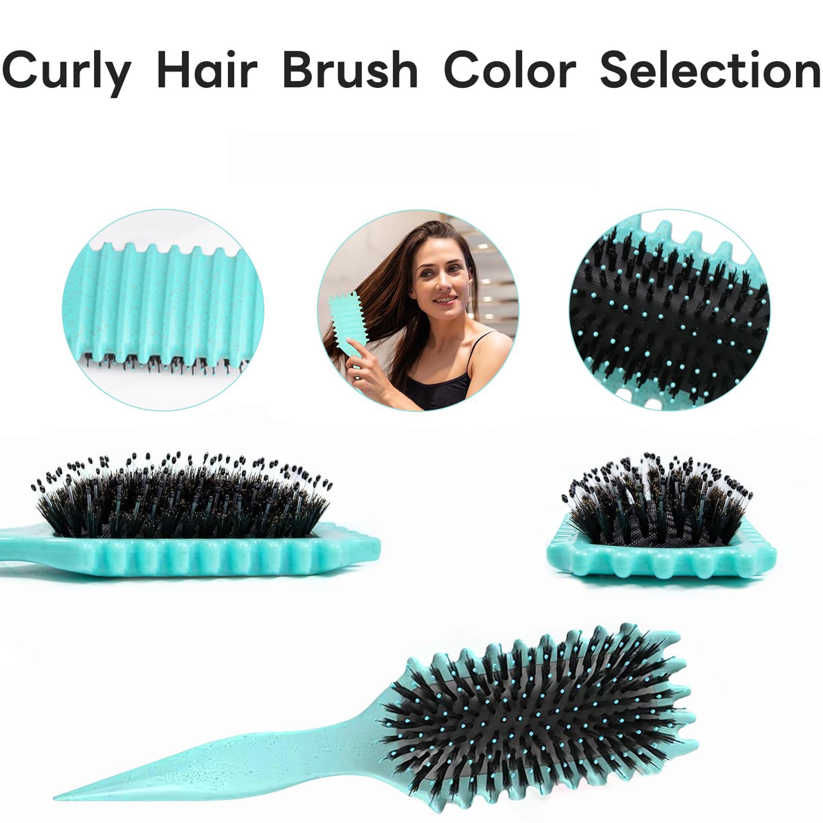 TOPOST Cepillo para Cabello Rizado, Bounce Curl Brush, Activador Peine de Desenredar Rizos