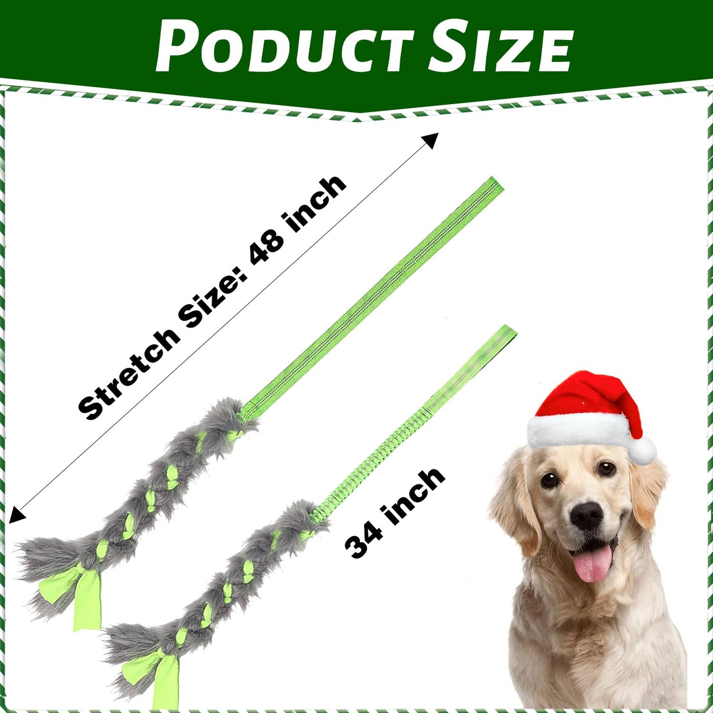 Juguetes de Cuerda Wodoca Rojo para Perros Grandes, Juguetes Masticables para Entrenamiento de Navidad
