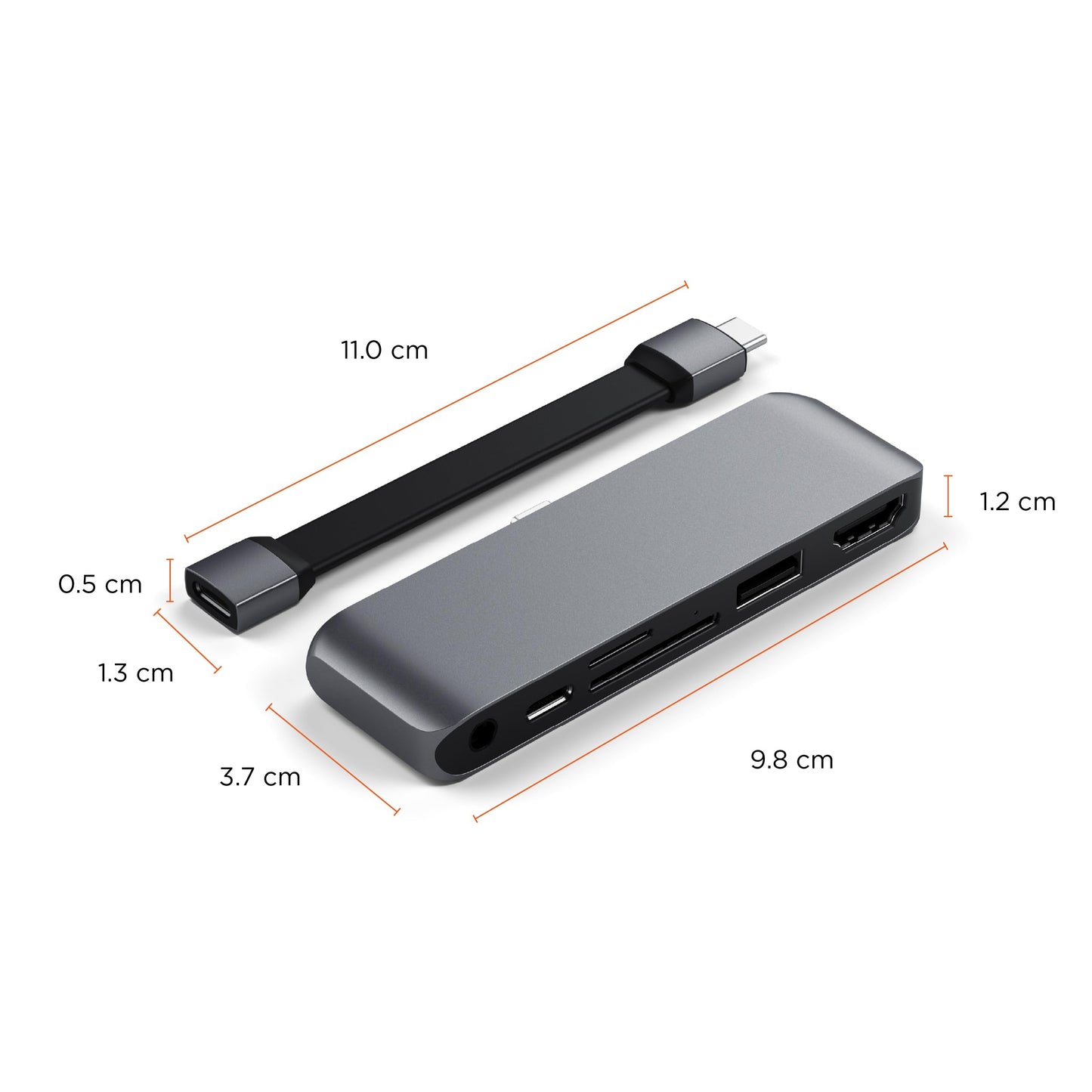 Adaptador SD Pro Móvil SATECHI Aluminio con Carga USB-C PD y HDMI 4K para iPad Pro, iPad Air, iPad Mini