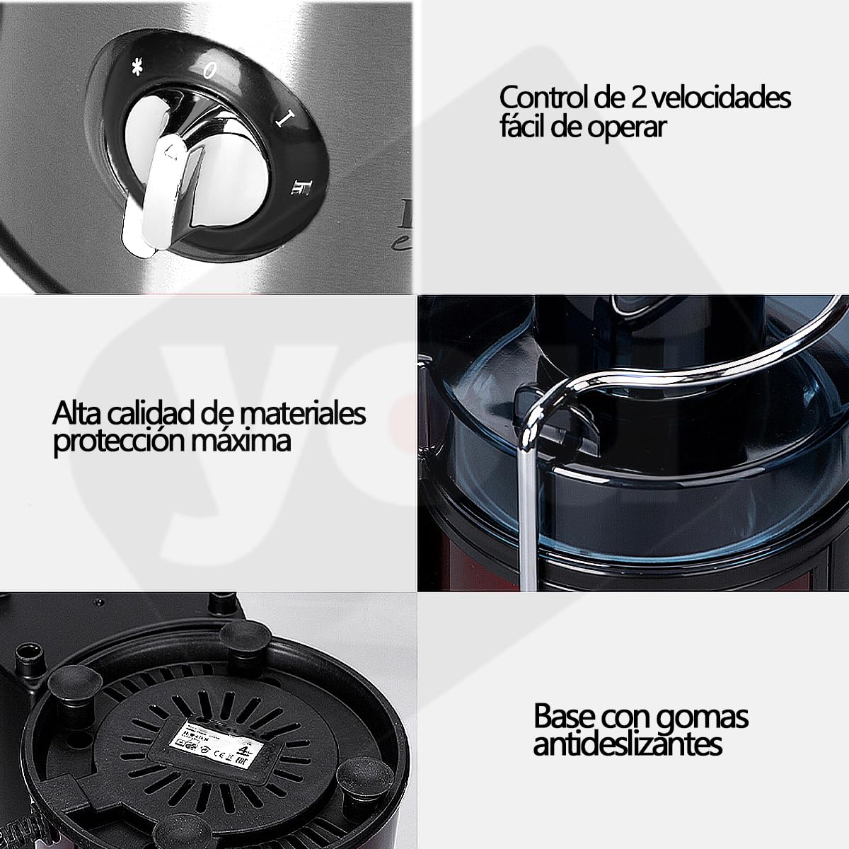 Extractor Electrico De Jugos Automatico Frutas Y Verduras 1000w 450ml 3 Velocidades You