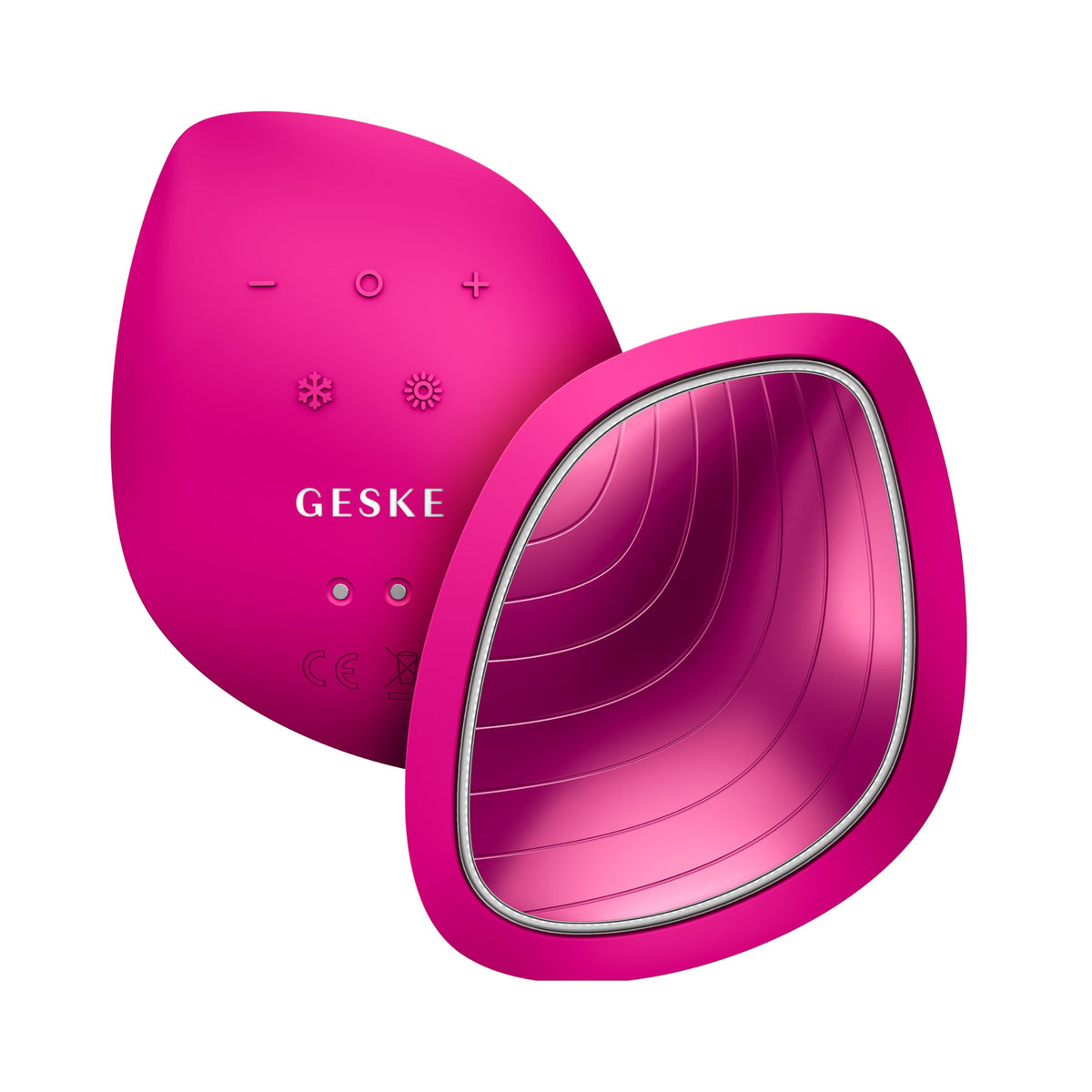 GESKE | SmartAppGuided™ Sonic Warm & Cool Mask | 9 en 1 | Máscara facial LED de belleza | Espectro LED completo y terapia de luz roja | Calor/frío | Mayor absorción de productosl | masajeador facial