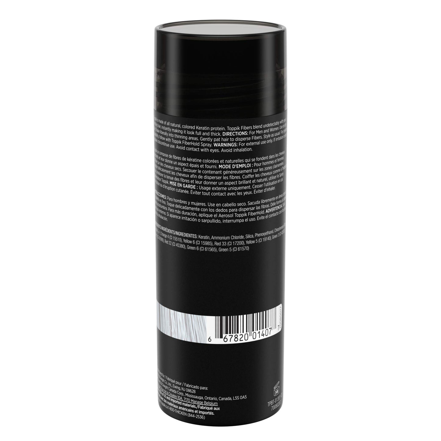 TOPPIK Hair Building Fibers, White, 1.94 oz.