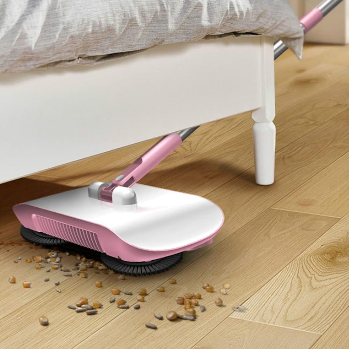 Goreem Barredora de Piso Mejorada para Superficies de Madera Dura,Azulejos, Escoba pequeña y portátil, Limpia el Polvo del Pelo de Las Mascotas, aspiradora Manual con trapeador Manual