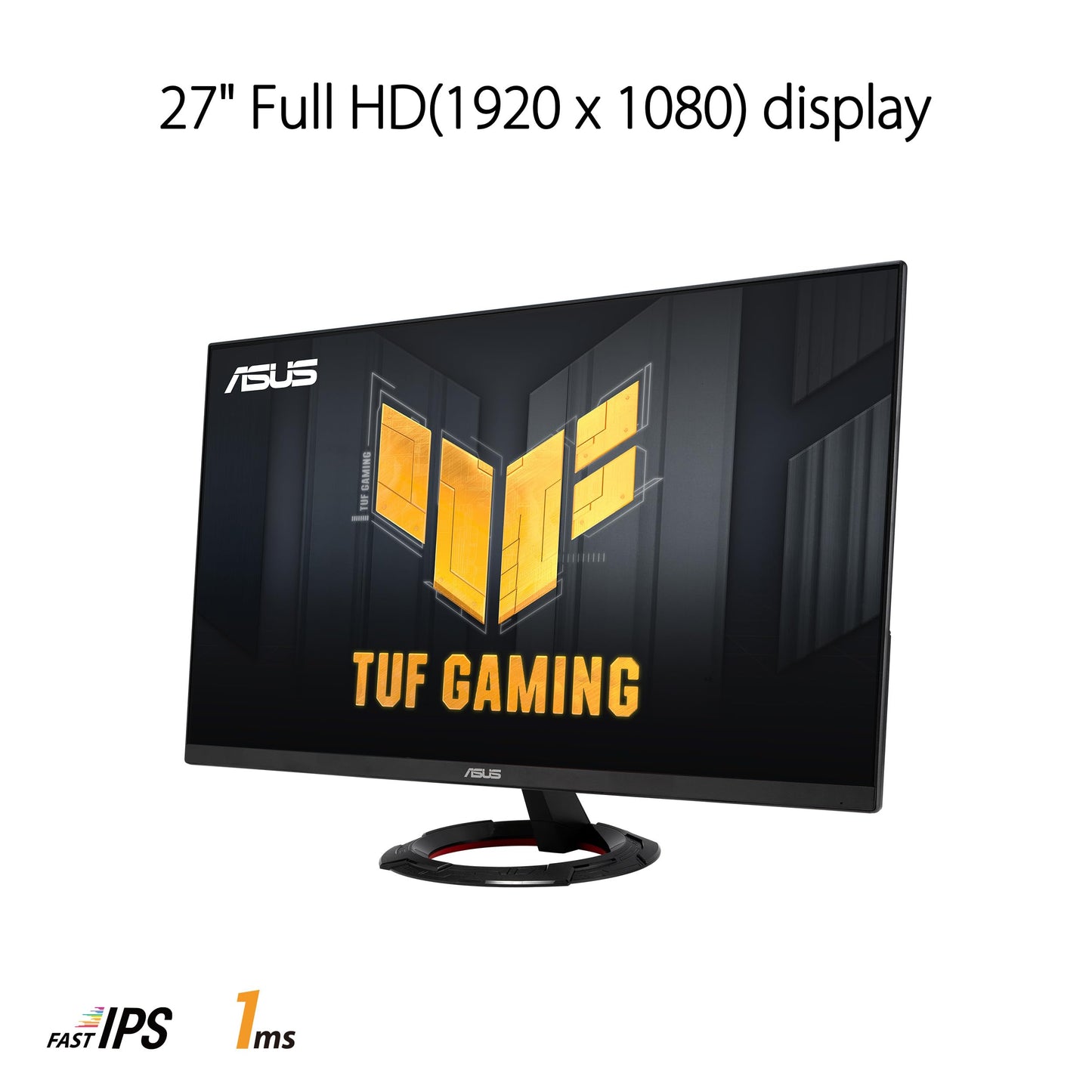 ASUS TUF Gaming Monitor 1080P de 27 pulgadas (VG279Q3R) - Full HD, 180Hz, IPS rápido, Extreme Low Motion Blur, 1ms, FreeSync, Overdrive variable, Shadow Boost, Cuidado de los ojos, 100% sRGB, garantía