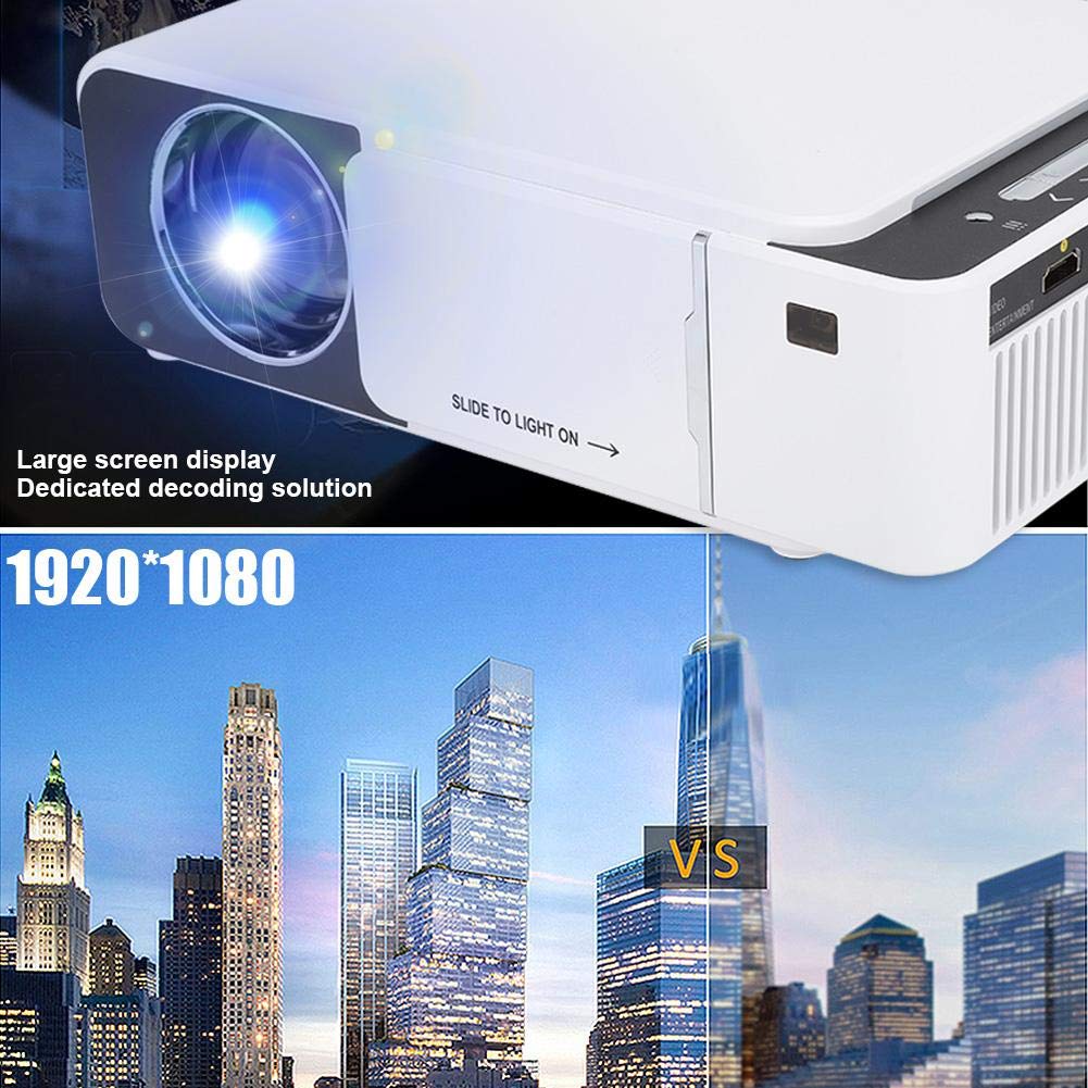 Proyector Mini Portátil LED 5000 Lúmenes 1280 x 720P con Larga Duración para Cine en Casa y Aula