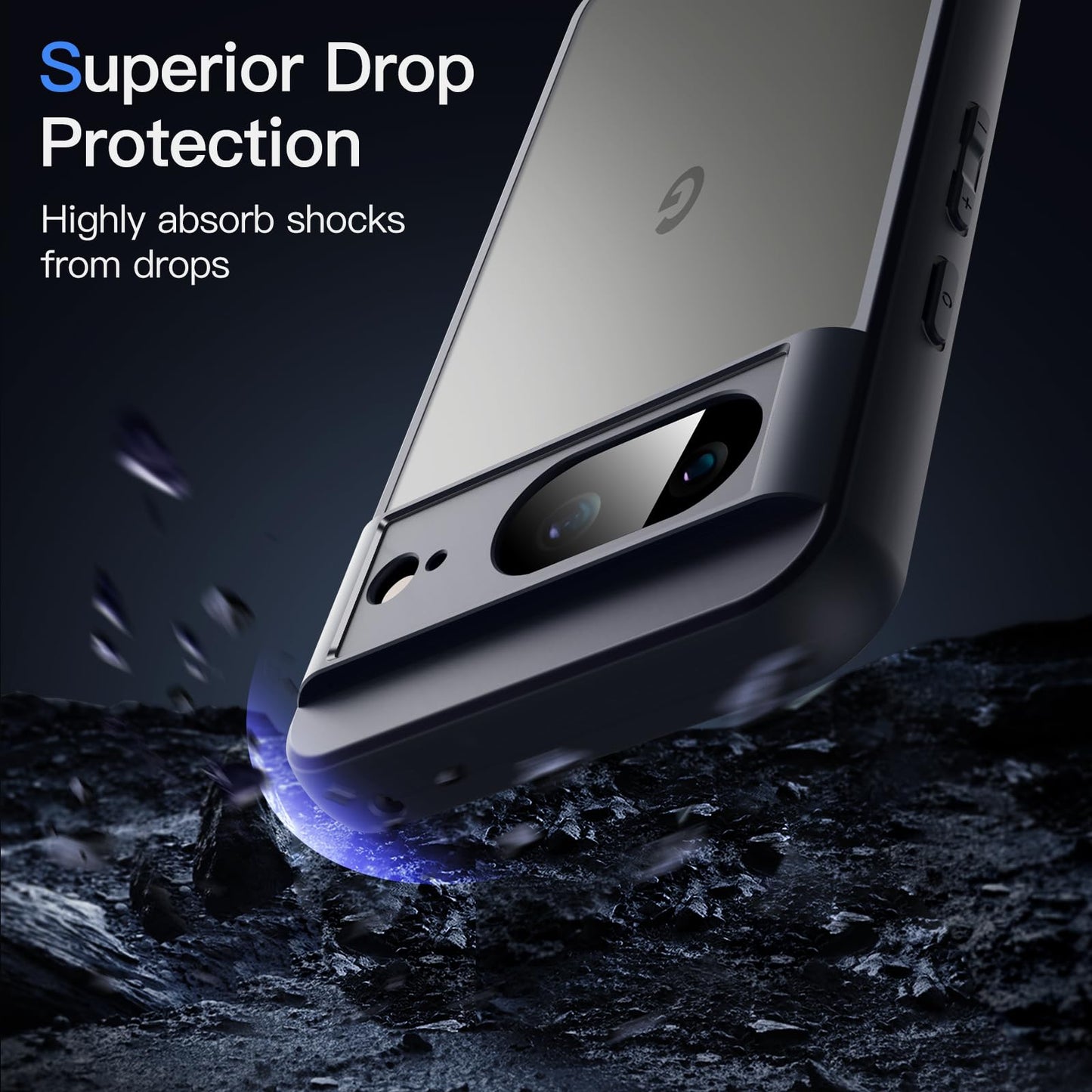 JETech Funda Mate para Google Pixel 8 6.2 Pulgadas 2023, Carcasa Protectora Fina Trasera Translúcida Esmerilada, Antihuellas (Hazel)
